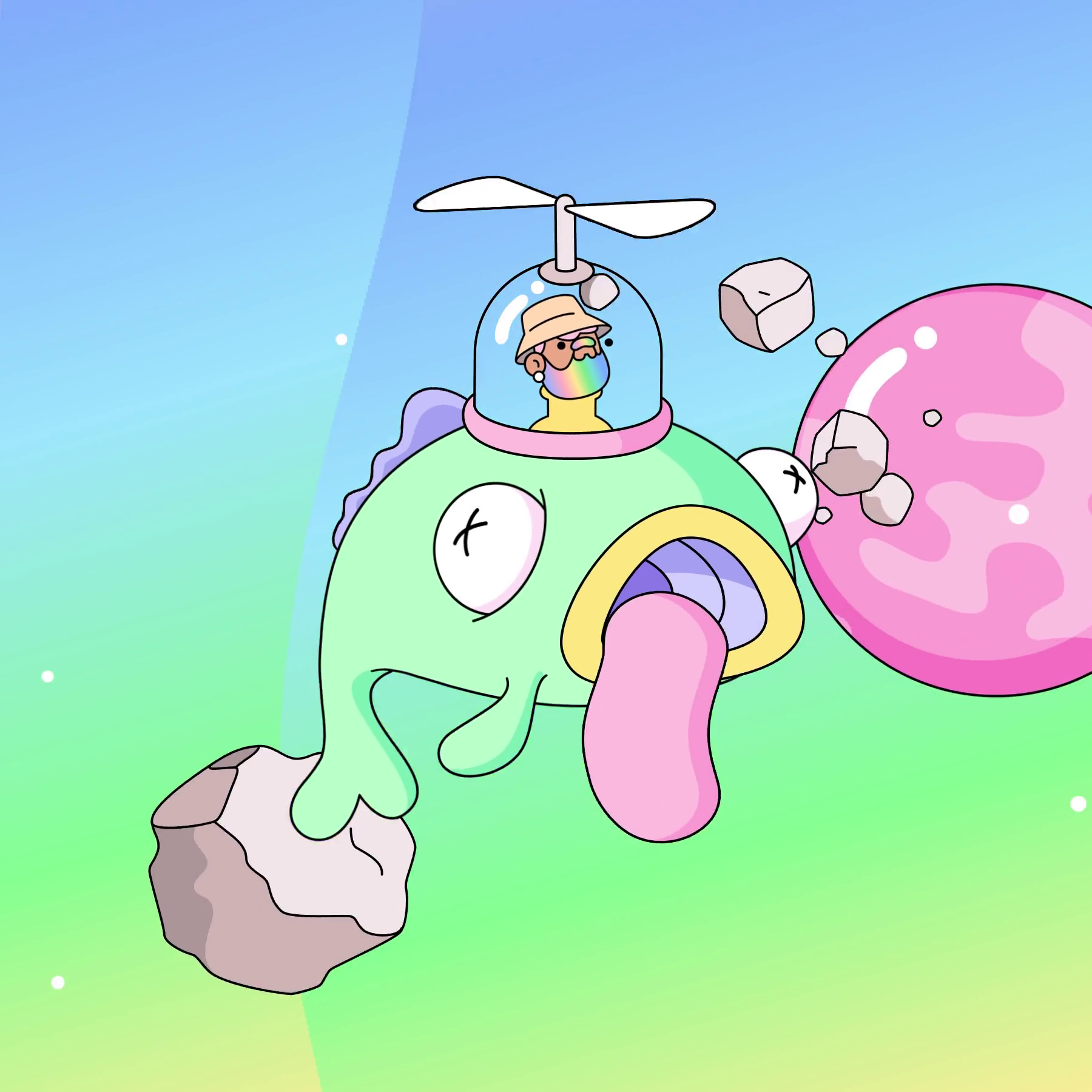 The Doodles Founders - Space Doodles - Space Doodle #154 - NFT # 154