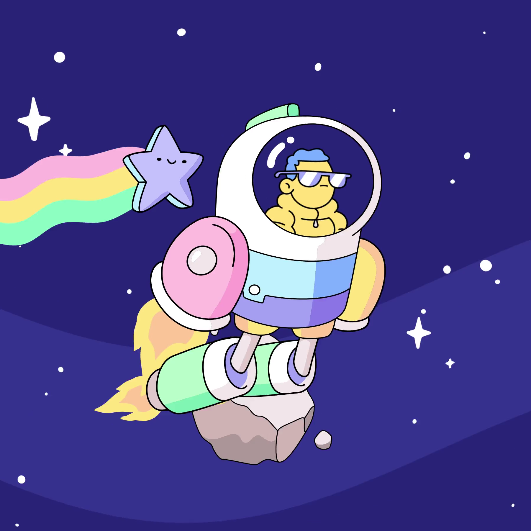 The Doodles Founders - Space Doodles - Space Doodle #336 - NFT # 336