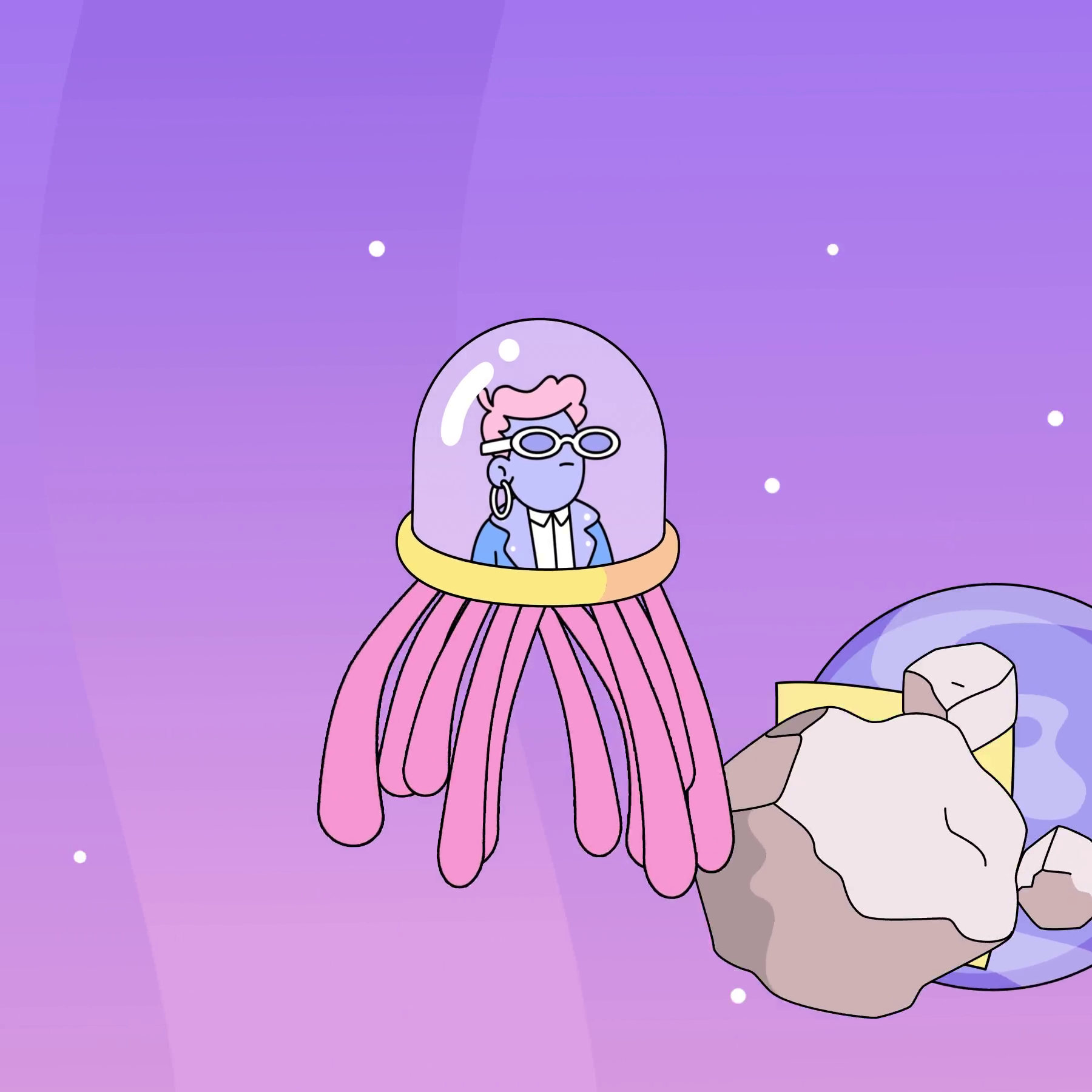 The Doodles Founders - Space Doodles - Space Doodle #411 - NFT # 411