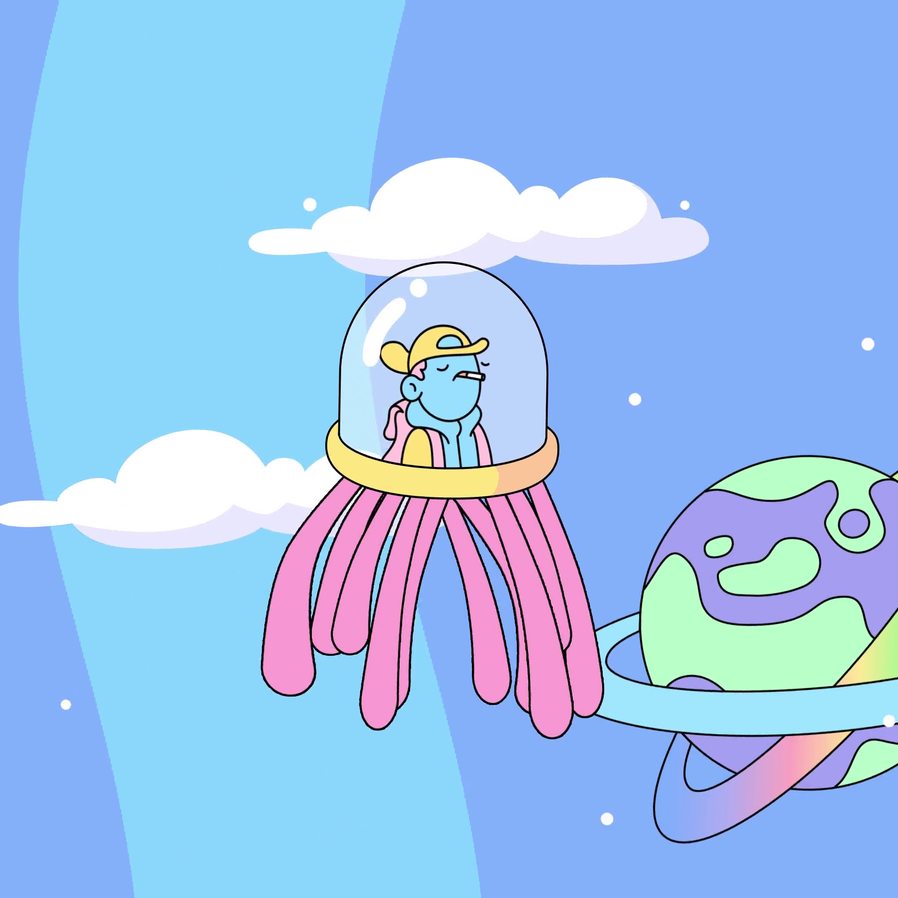 The Doodles Founders - Space Doodles - Space Doodle #129 - NFT # 129