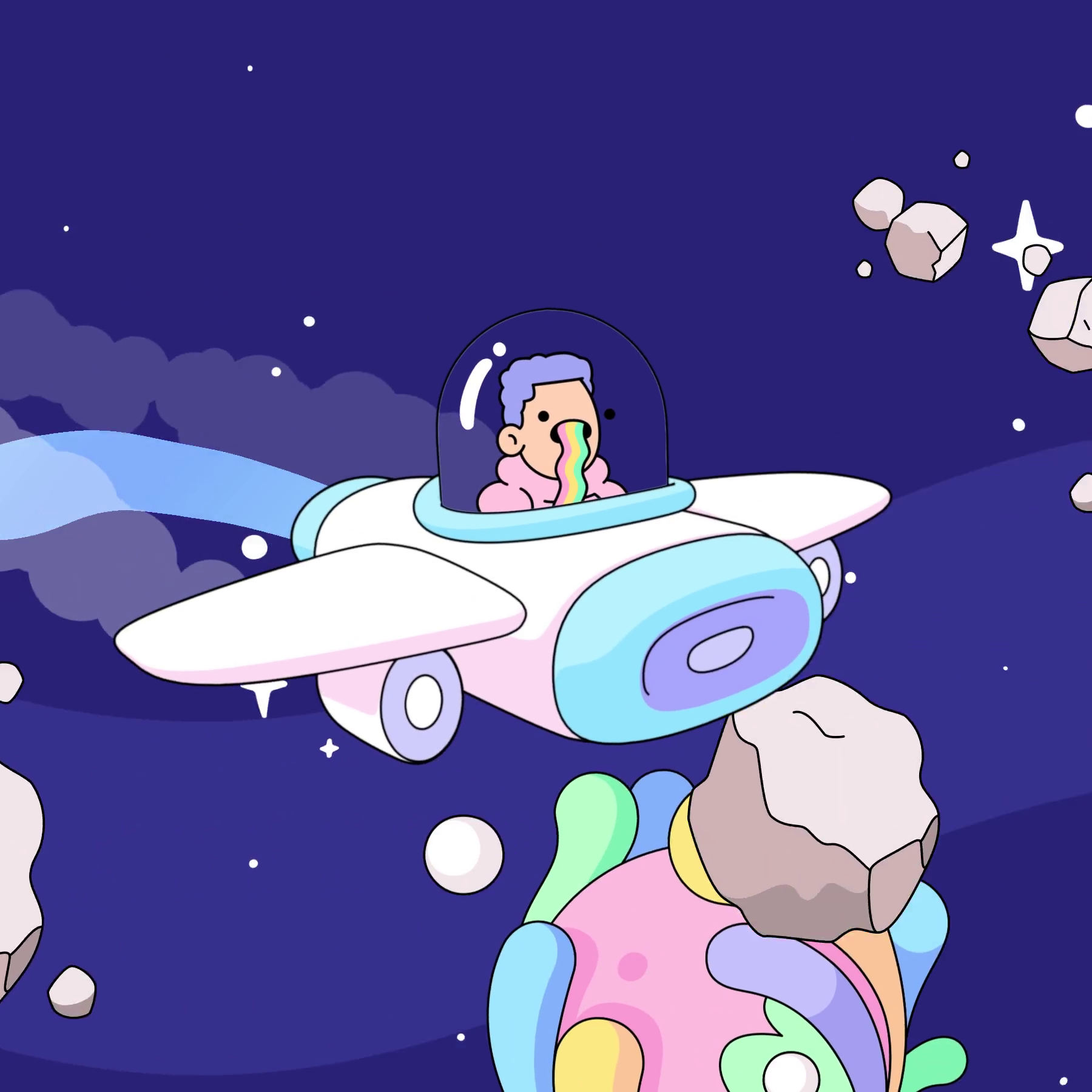 The Doodles Founders - Space Doodles - Space Doodle #140 - NFT # 140