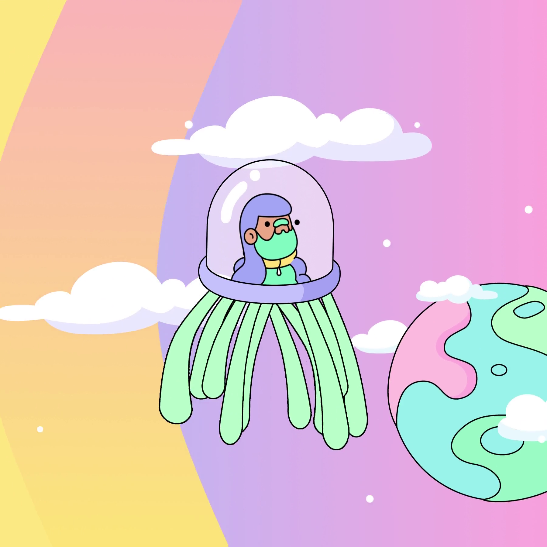 The Doodles Founders - Space Doodles - Space Doodle #494 - NFT # 494