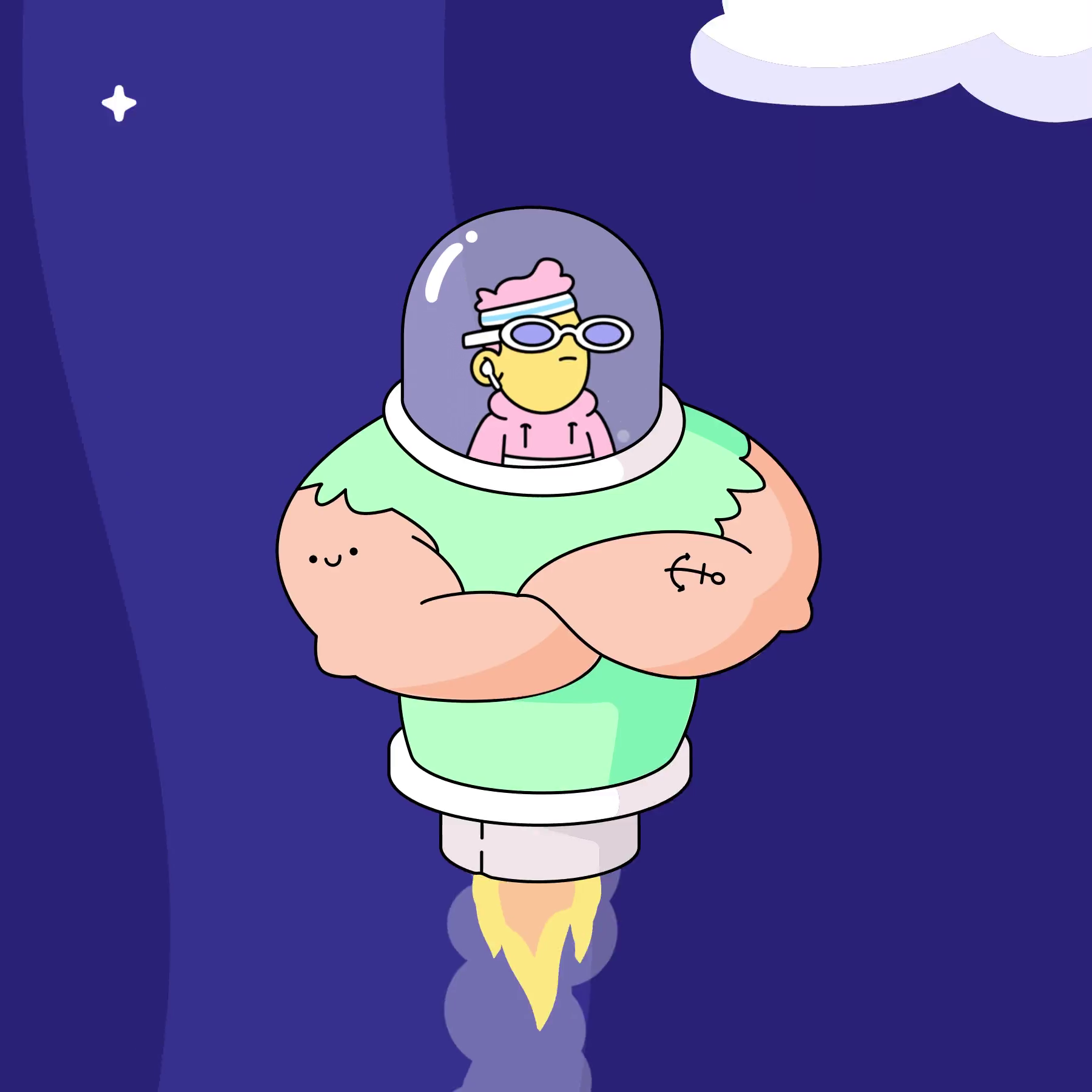 The Doodles Founders - Space Doodles - Space Doodle #251 - NFT # 251