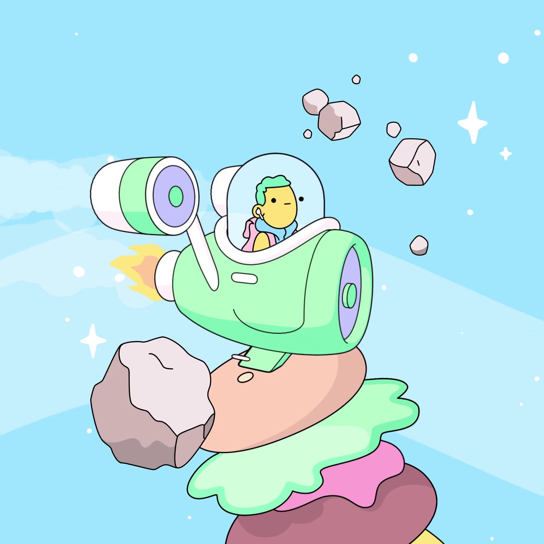 The Doodles Founders - Space Doodles - Space Doodle #446 - NFT # 446