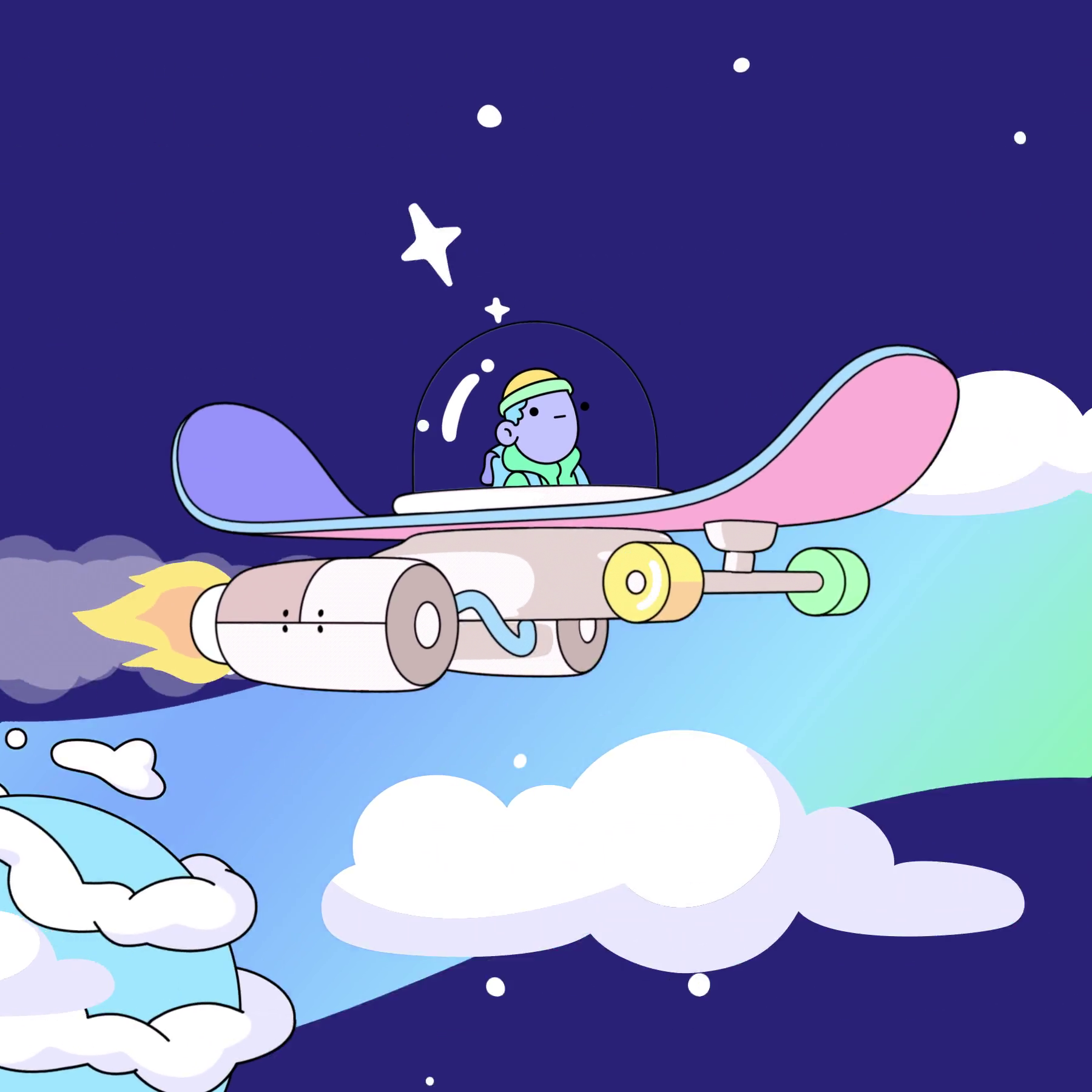 The Doodles Founders - Space Doodles - Space Doodle #124 - NFT # 124