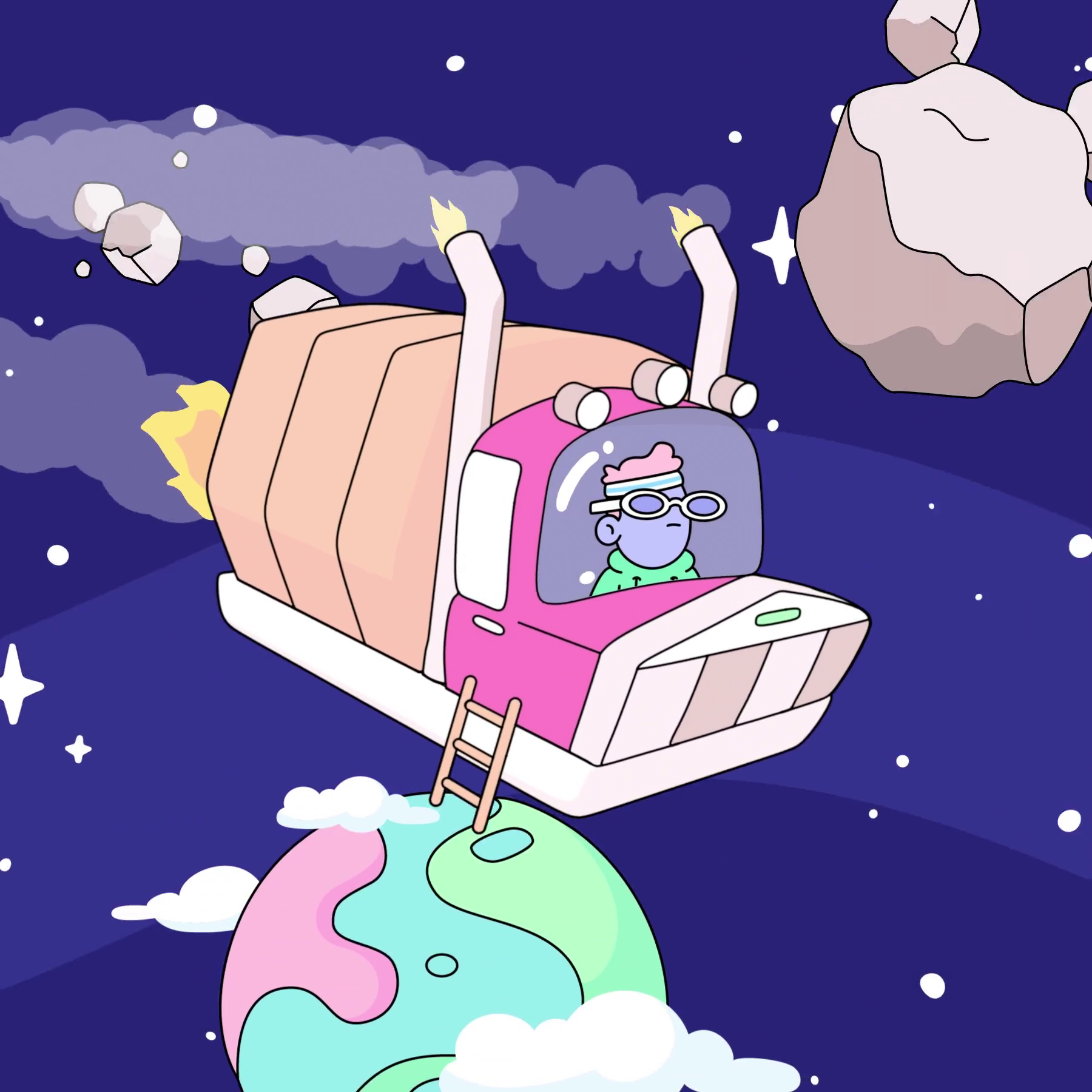 The Doodles Founders - Space Doodles - Space Doodle #191 - NFT # 191