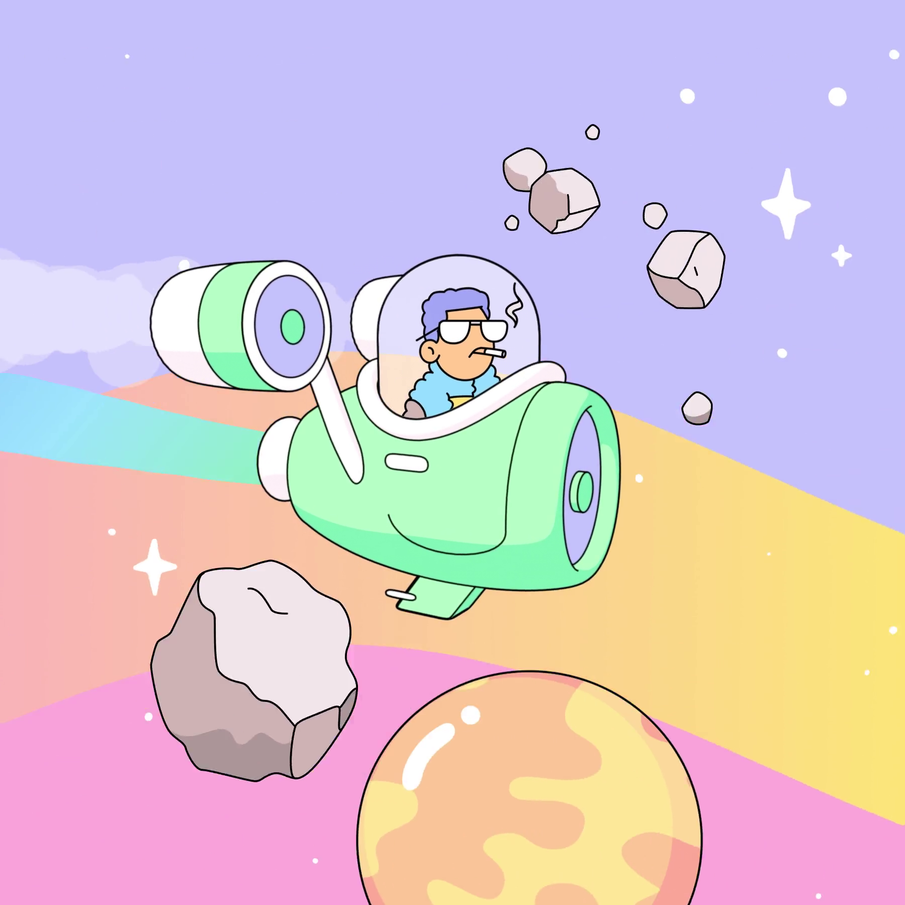 The Doodles Founders - Space Doodles - Space Doodle #65 - NFT # 65