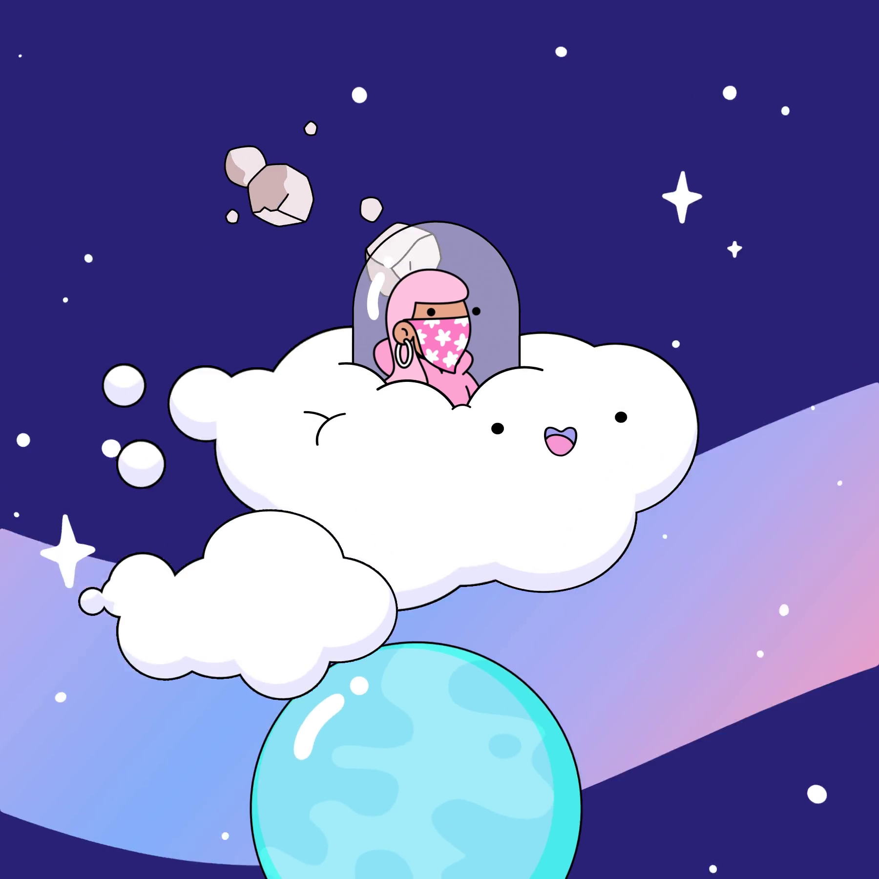 The Doodles Founders - Space Doodles - Space Doodle #487 - NFT # 487