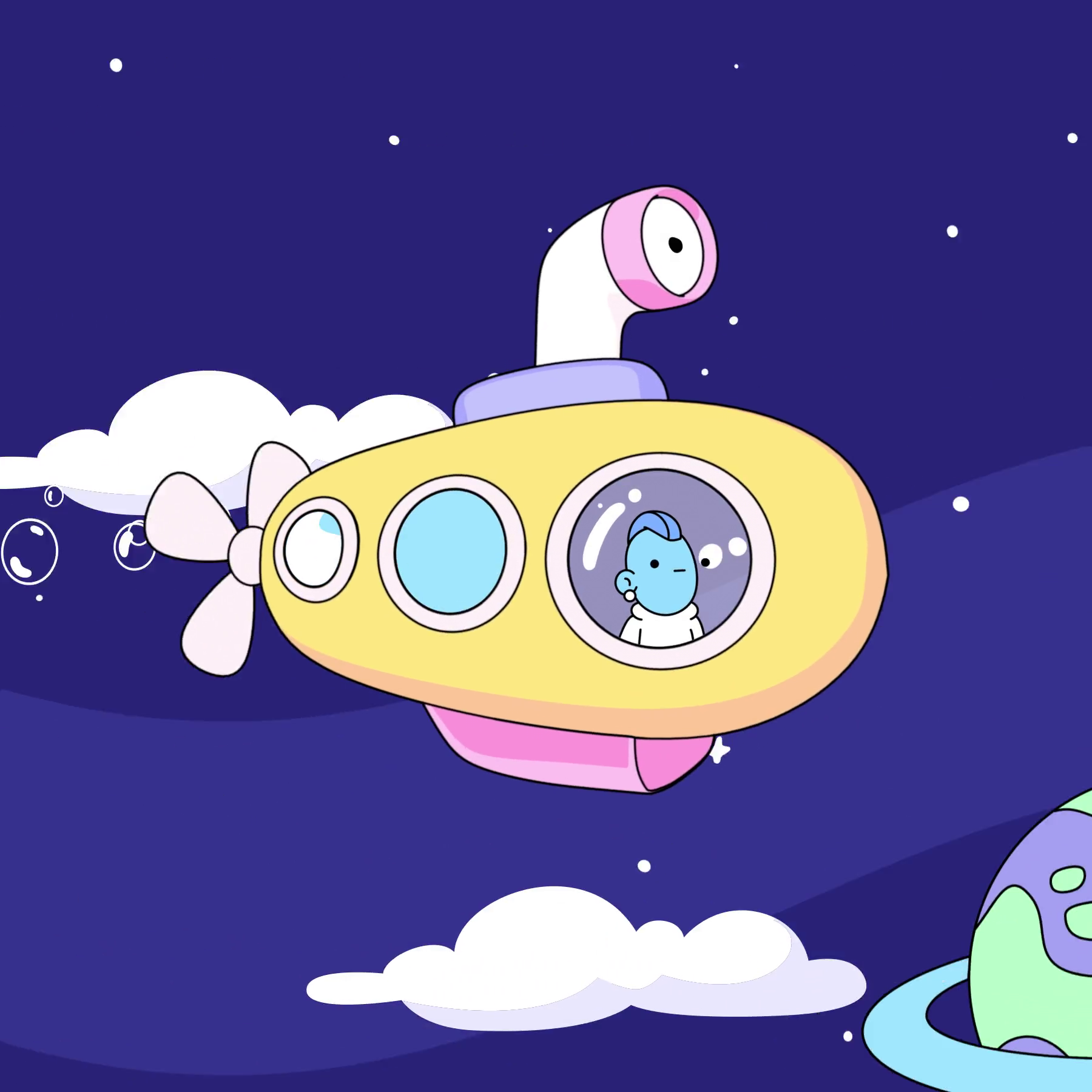 The Doodles Founders - Space Doodles - Space Doodle #266 - NFT # 266