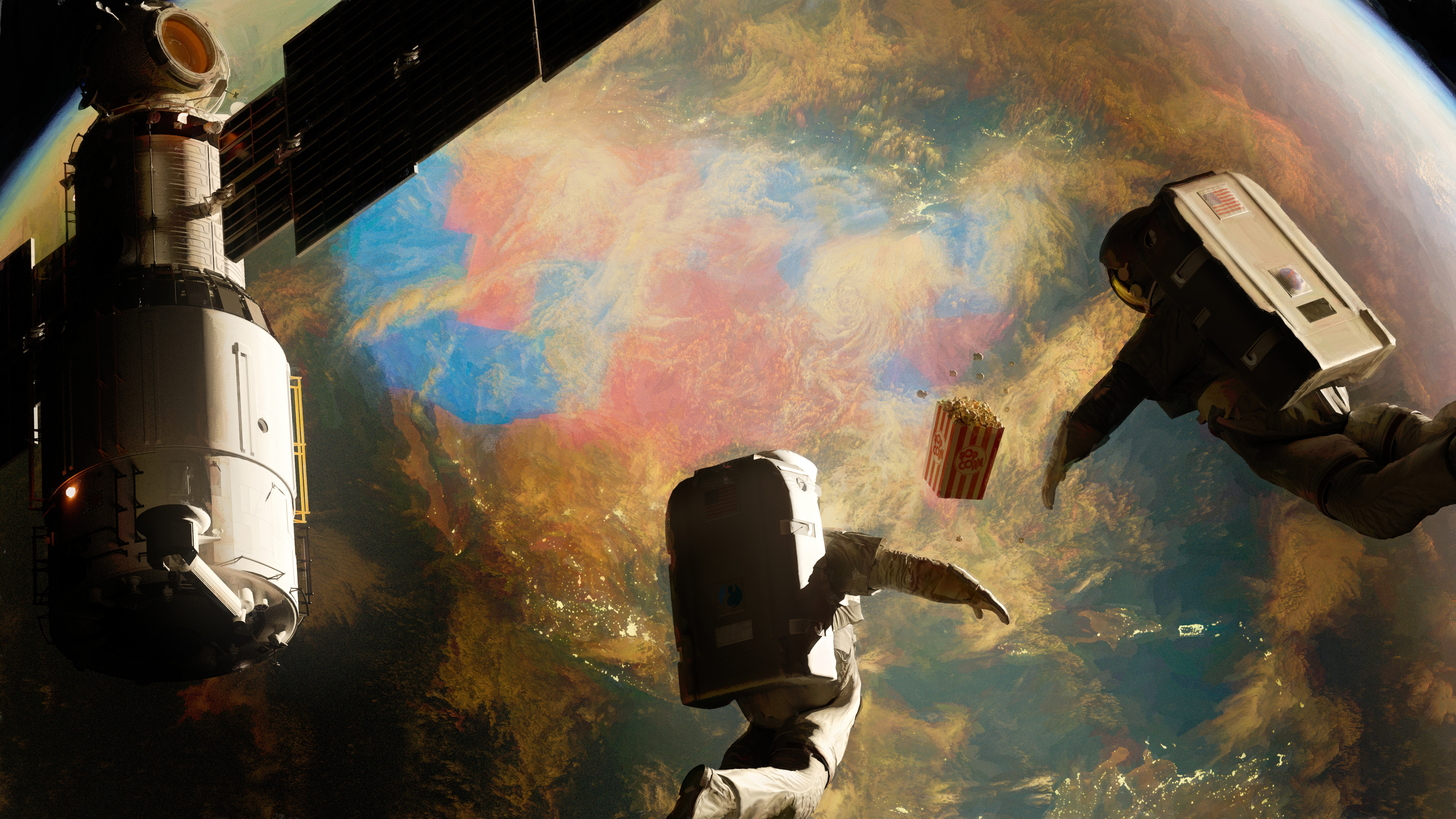 The Associated Press - AP Presidential 2020 - The Associated Press calls the 2020 Presidential Election on Blockchain - A View from Outer Space - NFT # 1