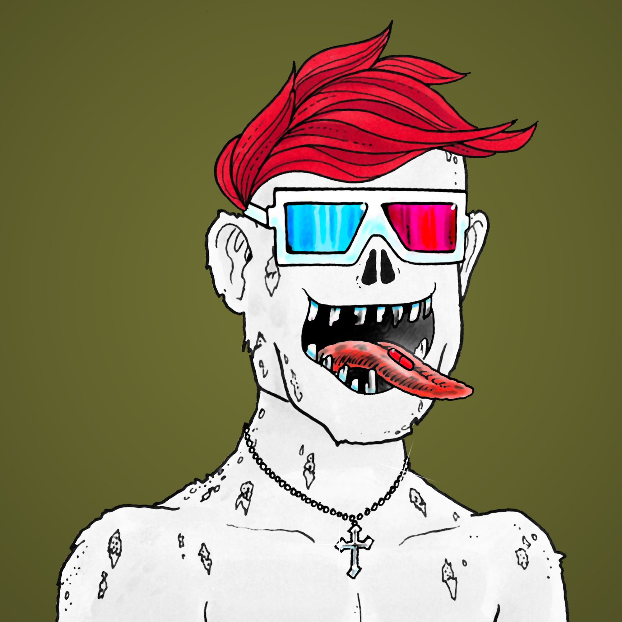 George Trosley - Jungle Freaks - Jungle Freak 1100 - NFT # 1100