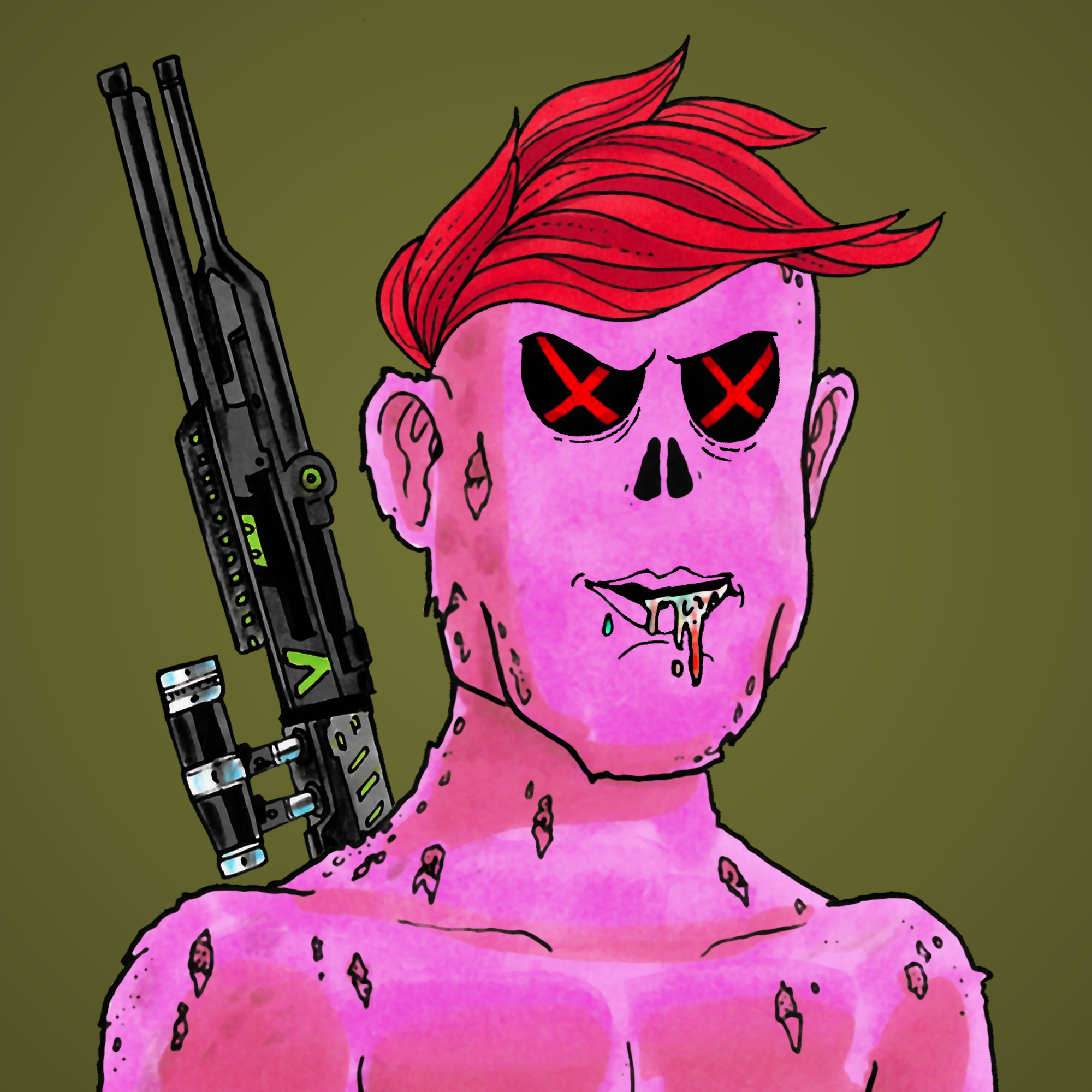 George Trosley - Jungle Freaks - Jungle Freak 1228 - NFT # 1228