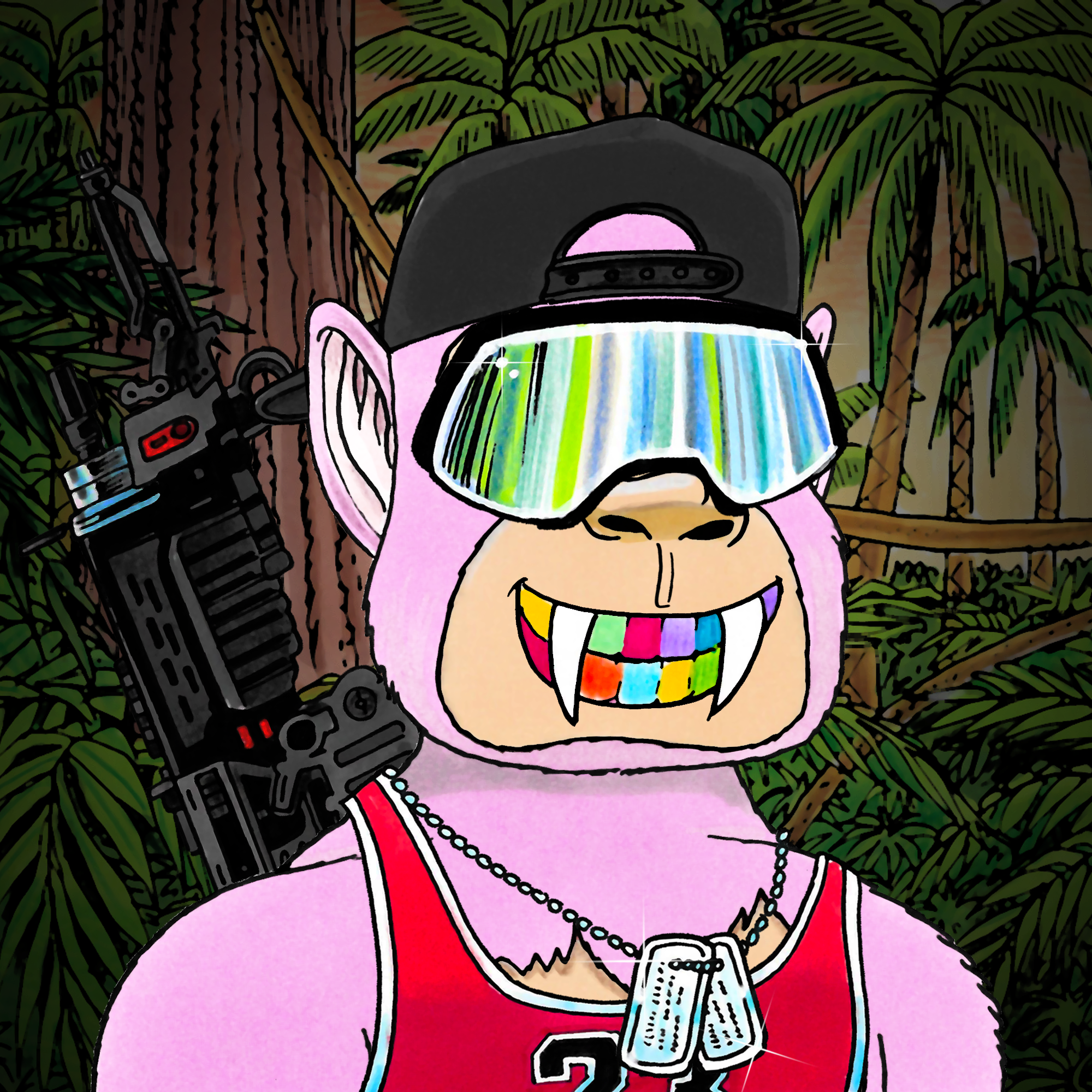 George Trosley - Jungle Freaks - Jungle Freak 1235 - NFT # 1235