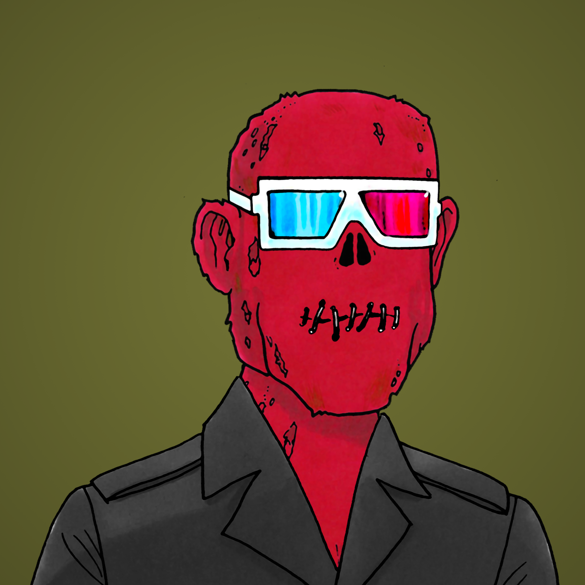 George Trosley - Jungle Freaks - Jungle Freak 1296 - NFT # 1296