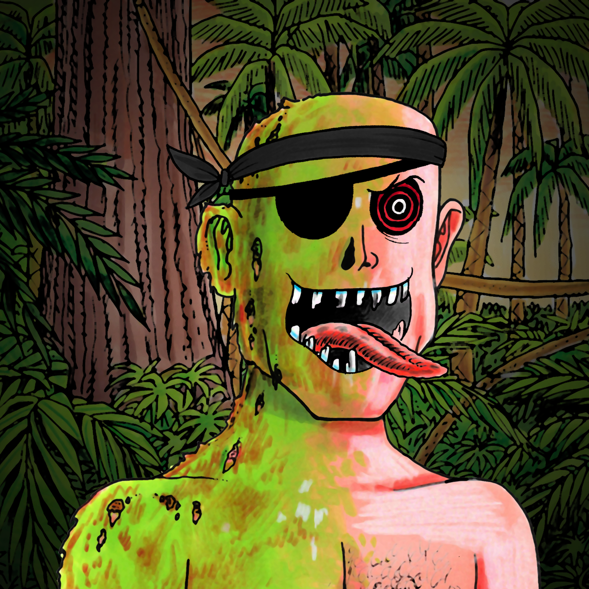 George Trosley - Jungle Freaks - Jungle Freak 1328 - NFT # 1328