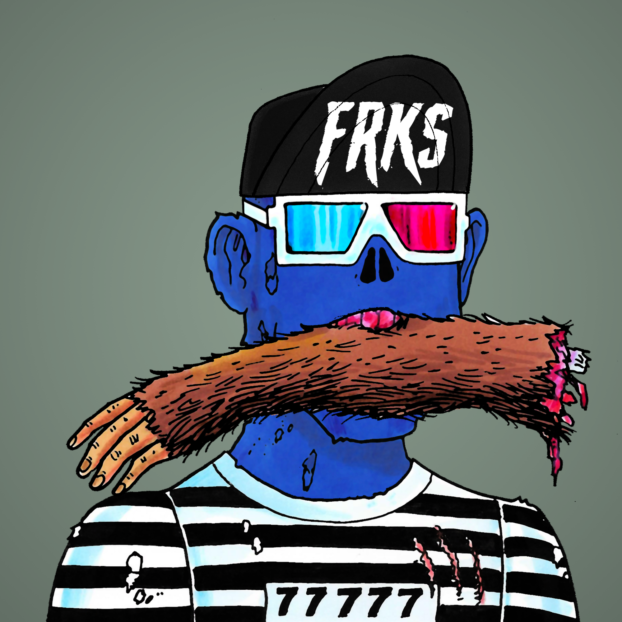 George Trosley - Jungle Freaks - Jungle Freak 1372 - NFT # 1372