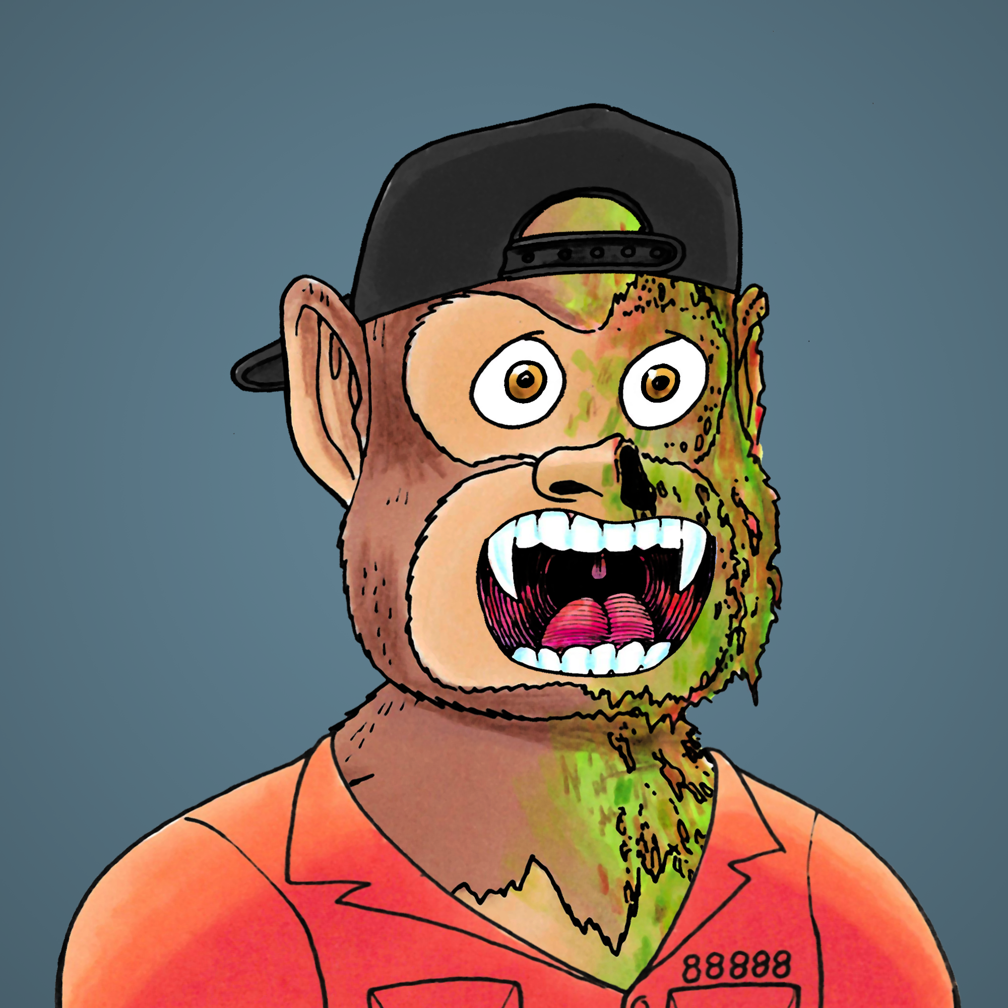 George Trosley - Jungle Freaks - Jungle Freak 1377 - NFT # 1377