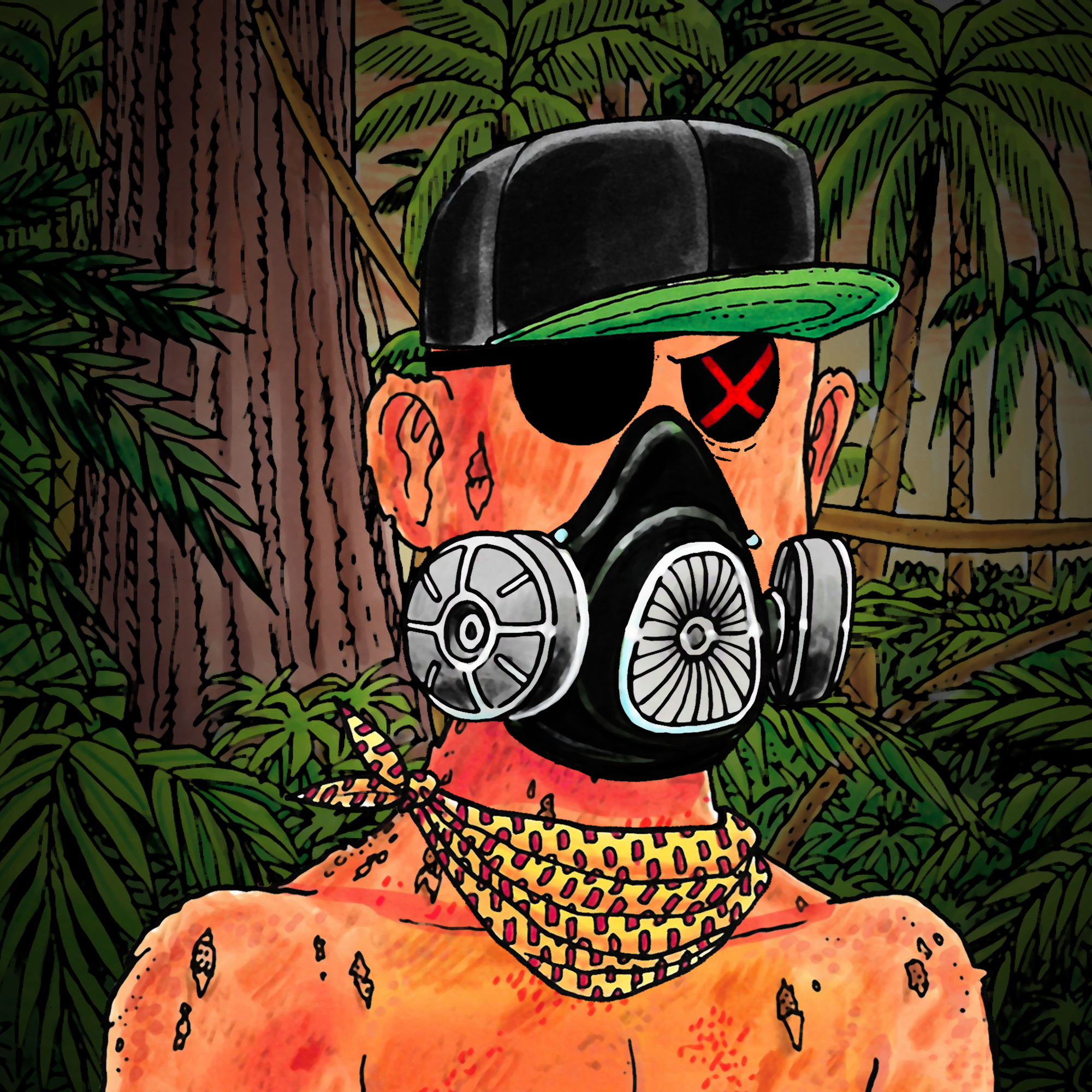 George Trosley - Jungle Freaks - Jungle Freak 1381 - NFT # 1381