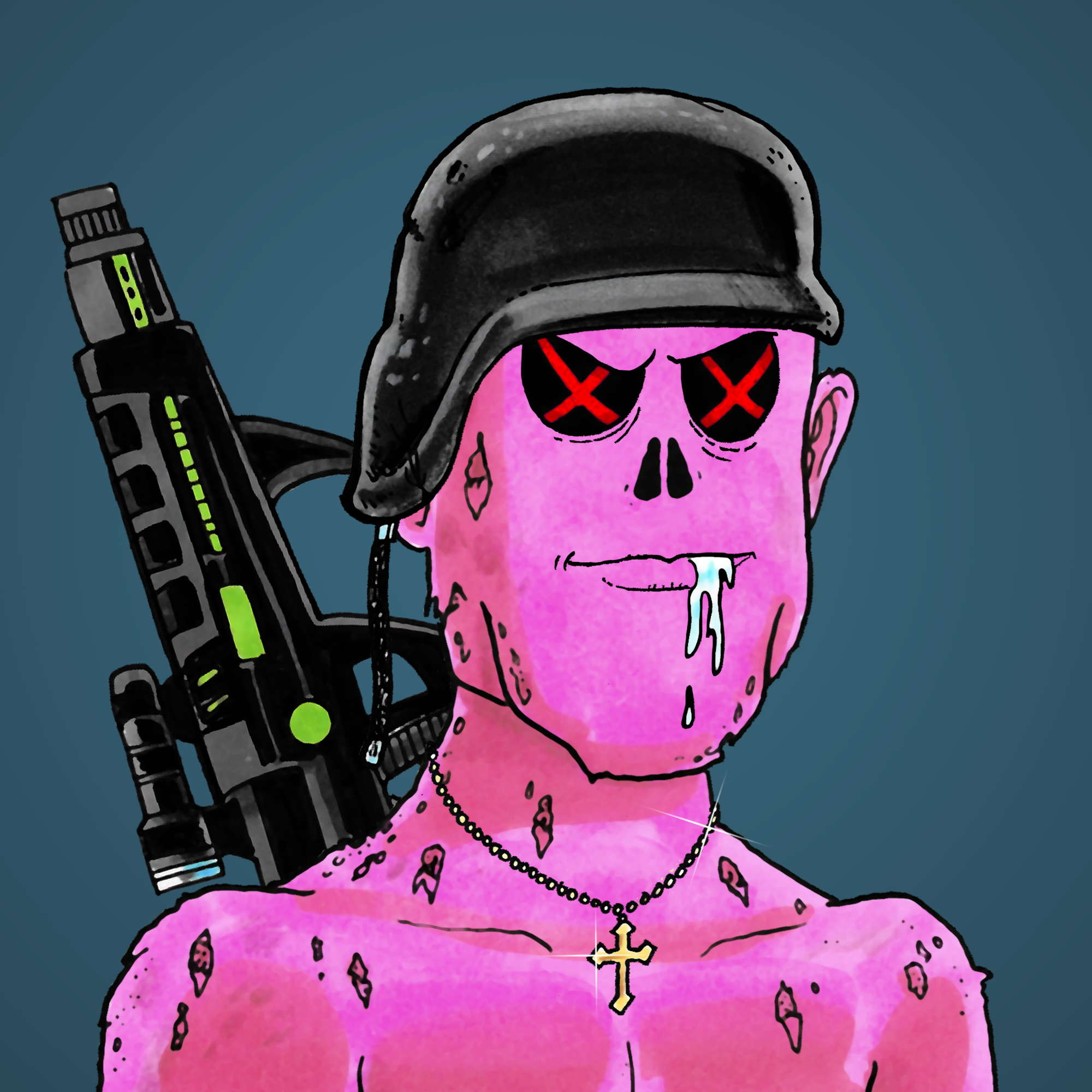 George Trosley - Jungle Freaks - Jungle Freak 1456 - NFT # 1456