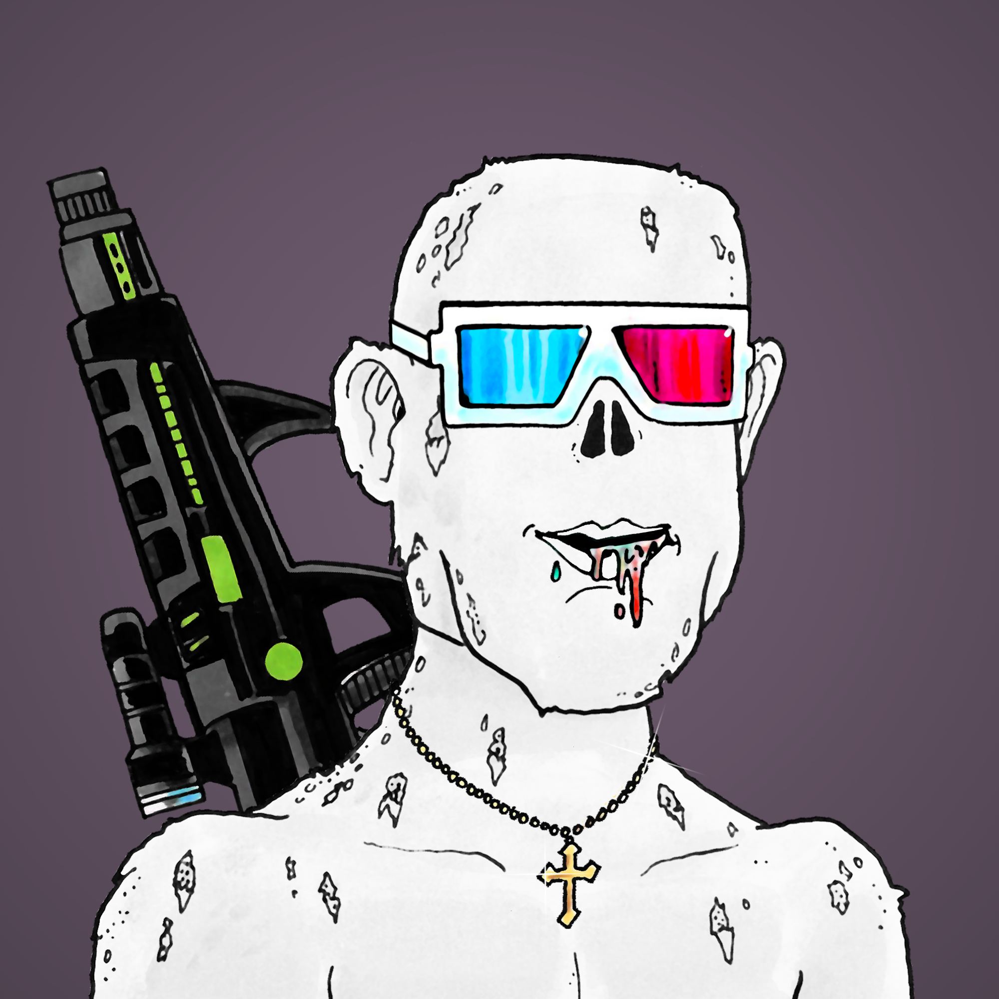 George Trosley - Jungle Freaks - Jungle Freak 1471 - NFT # 1471