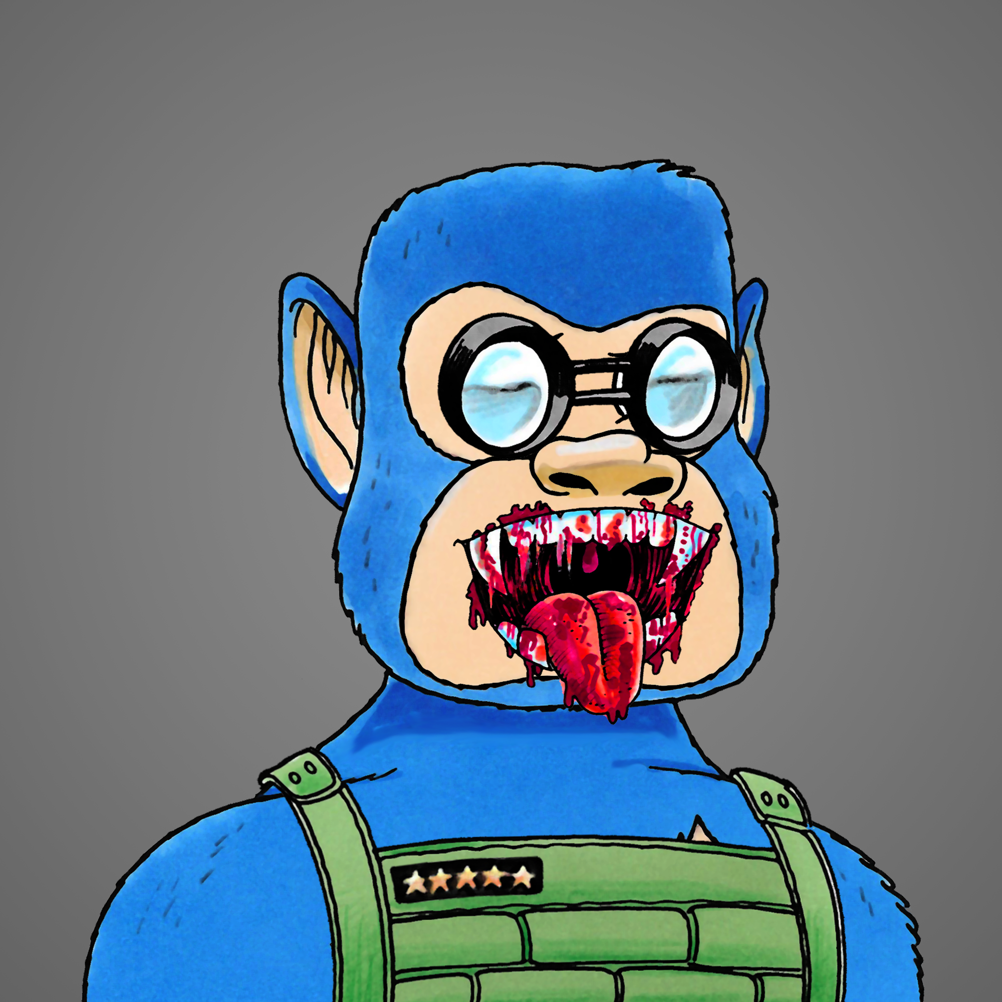 George Trosley - Jungle Freaks - Jungle Freak 1523 - NFT # 1523