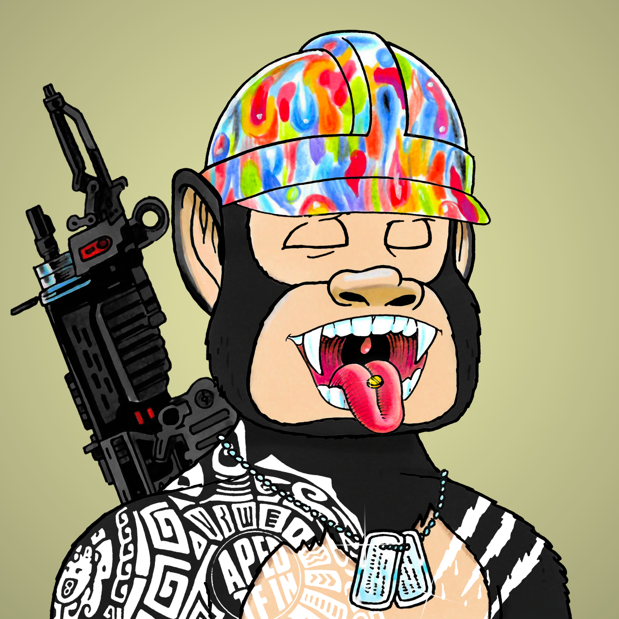 George Trosley - Jungle Freaks - Jungle Freak 1558 - NFT # 1558