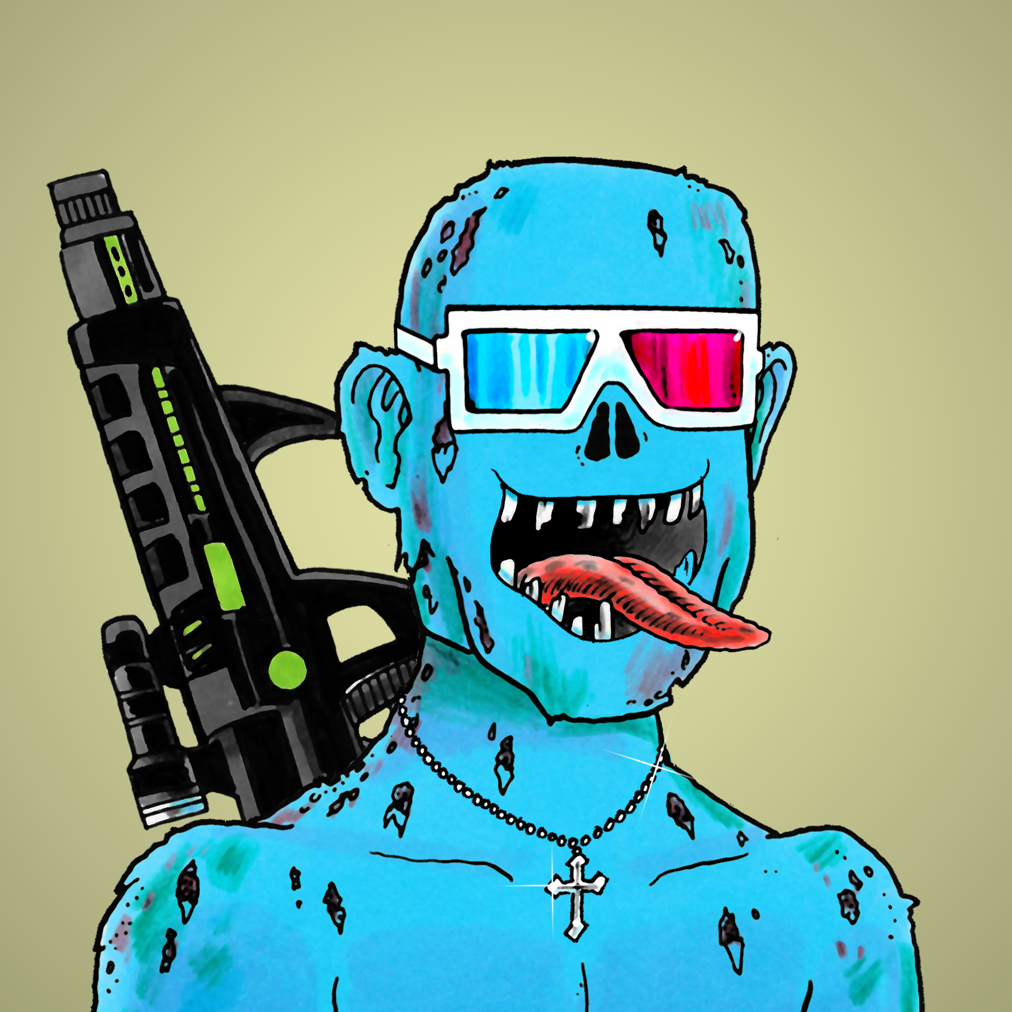 George Trosley - Jungle Freaks - Jungle Freak 1576 - NFT # 1576