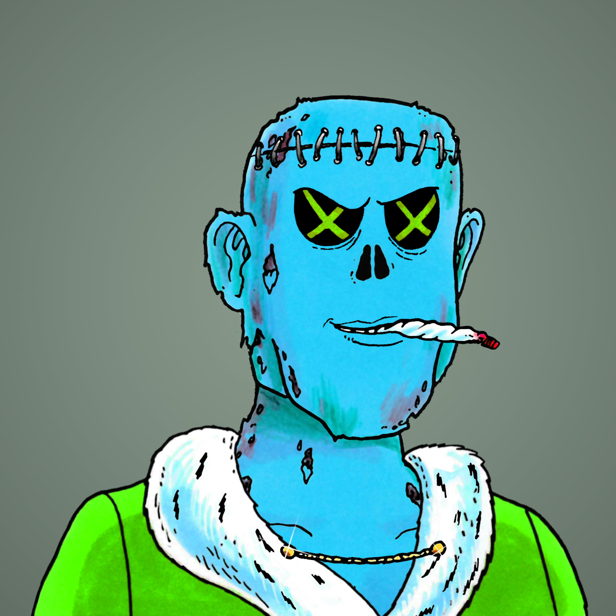 George Trosley - Jungle Freaks - Jungle Freak 1607 - NFT # 1607