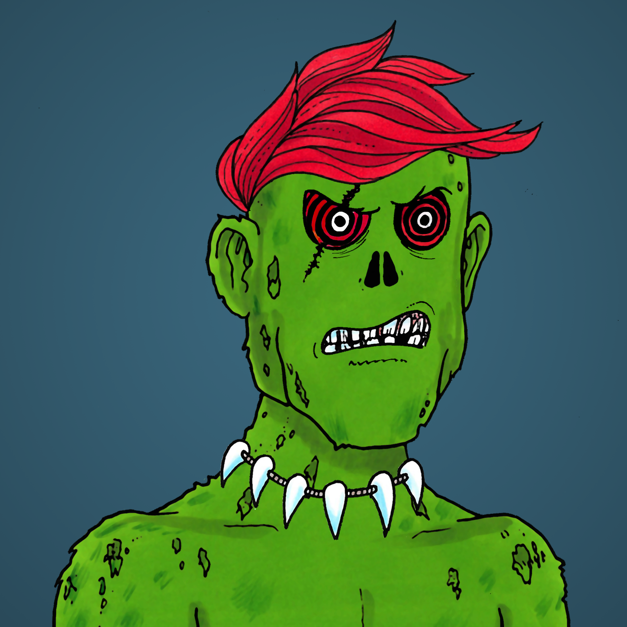 George Trosley - Jungle Freaks - Jungle Freak 1608 - NFT # 1608