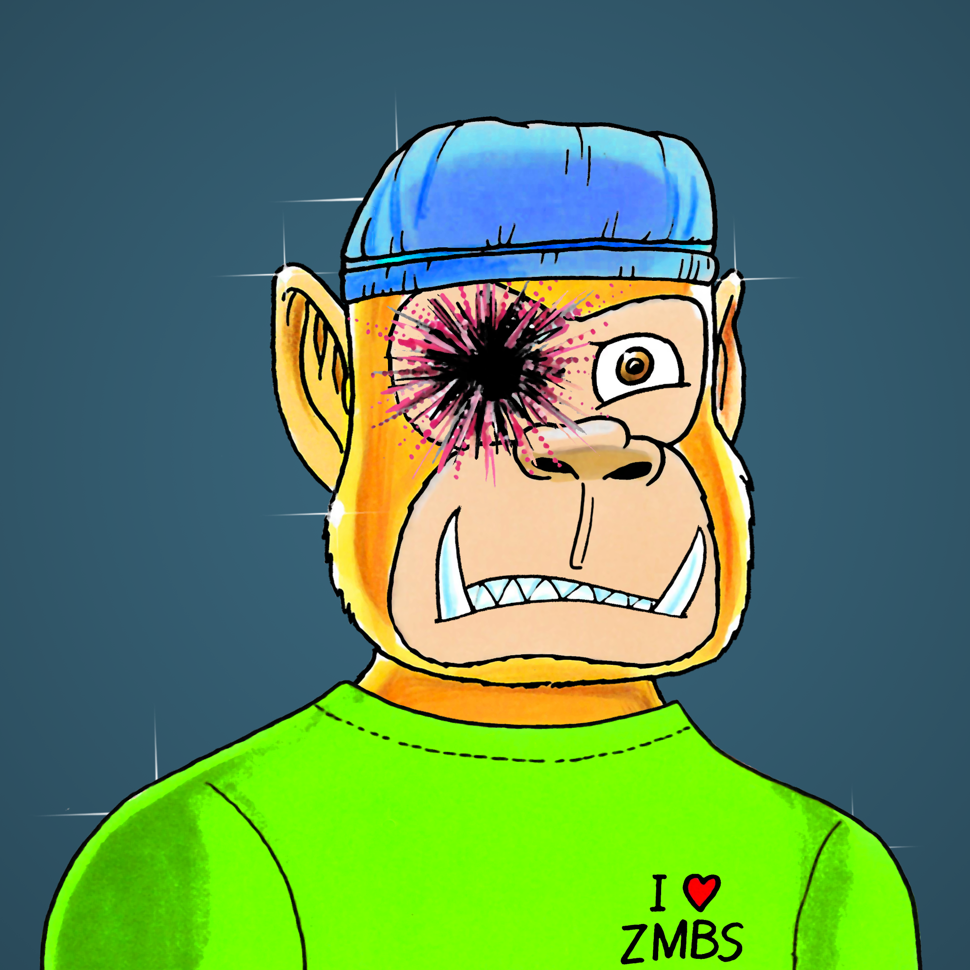 George Trosley - Jungle Freaks - Jungle Freak 1614 - NFT # 1614