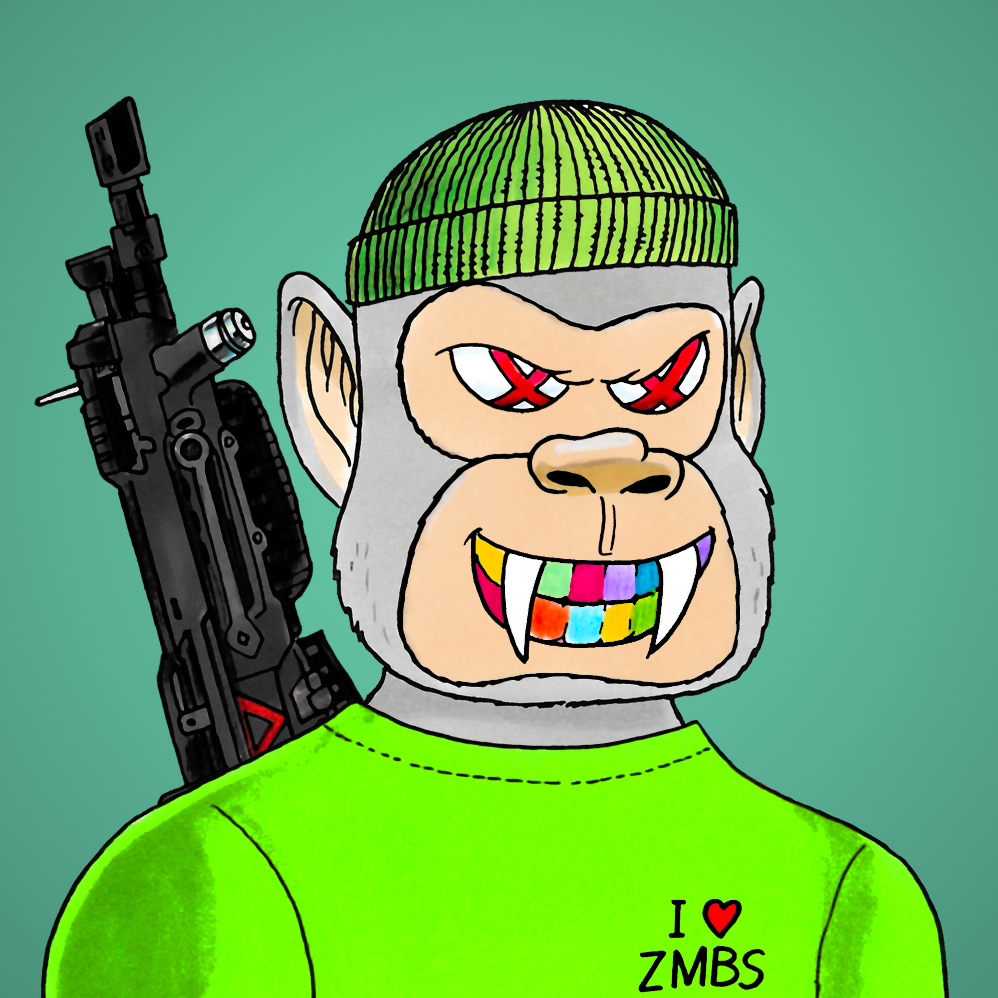 George Trosley - Jungle Freaks - Jungle Freak 1648 - NFT # 1648