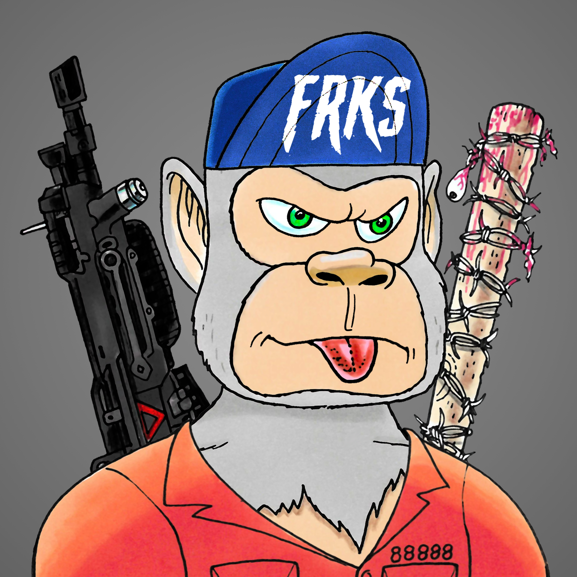 George Trosley - Jungle Freaks - Jungle Freak 1675 - NFT # 1675