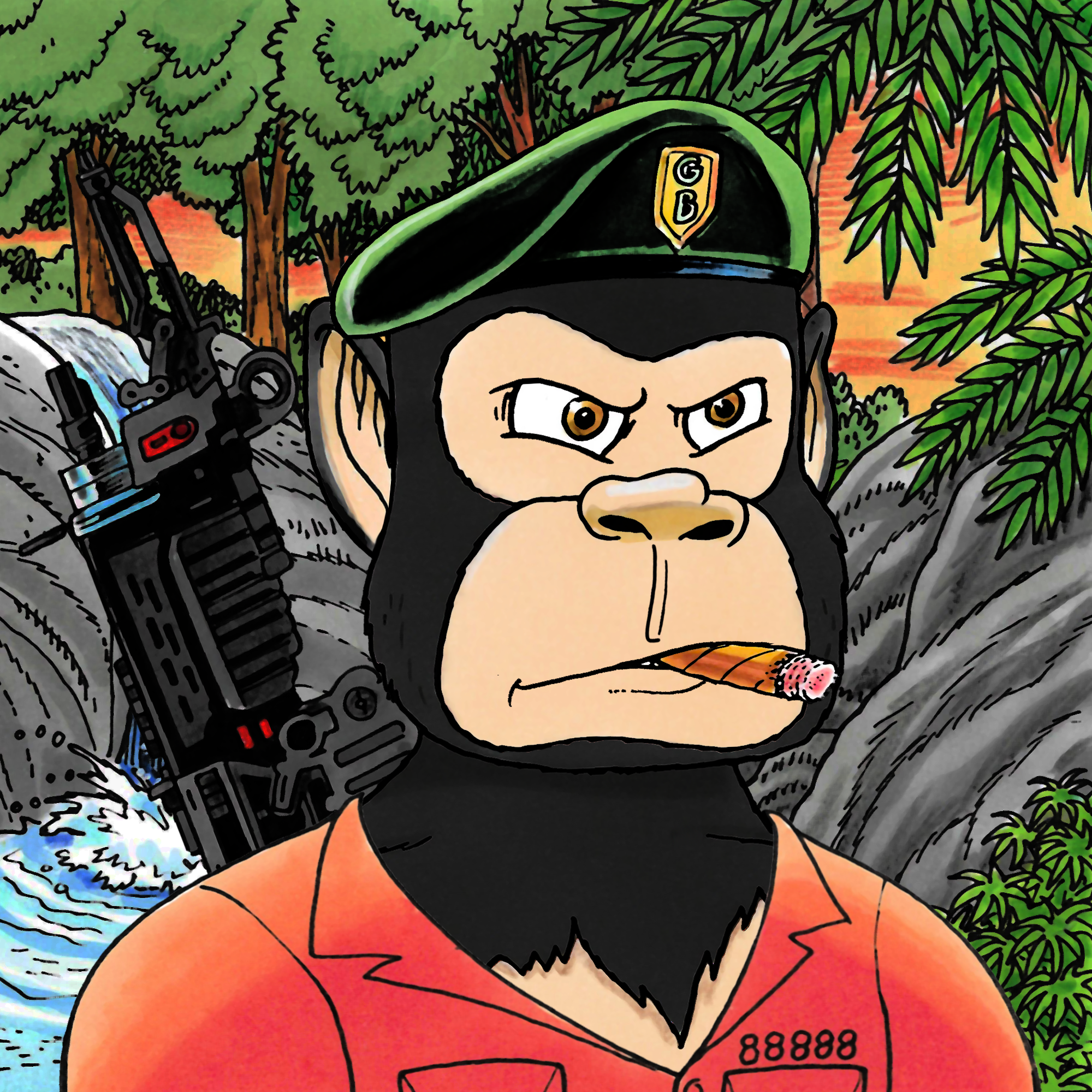 George Trosley - Jungle Freaks - Jungle Freak 1693 - NFT # 1693