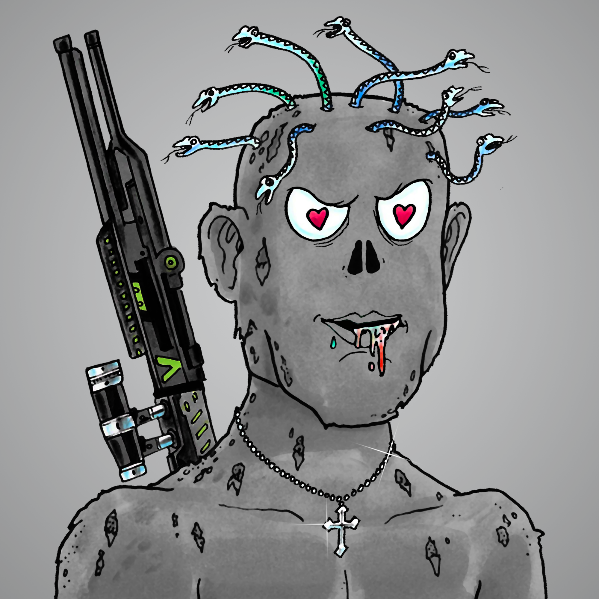 George Trosley - Jungle Freaks - Jungle Freak 1702 - NFT # 1702