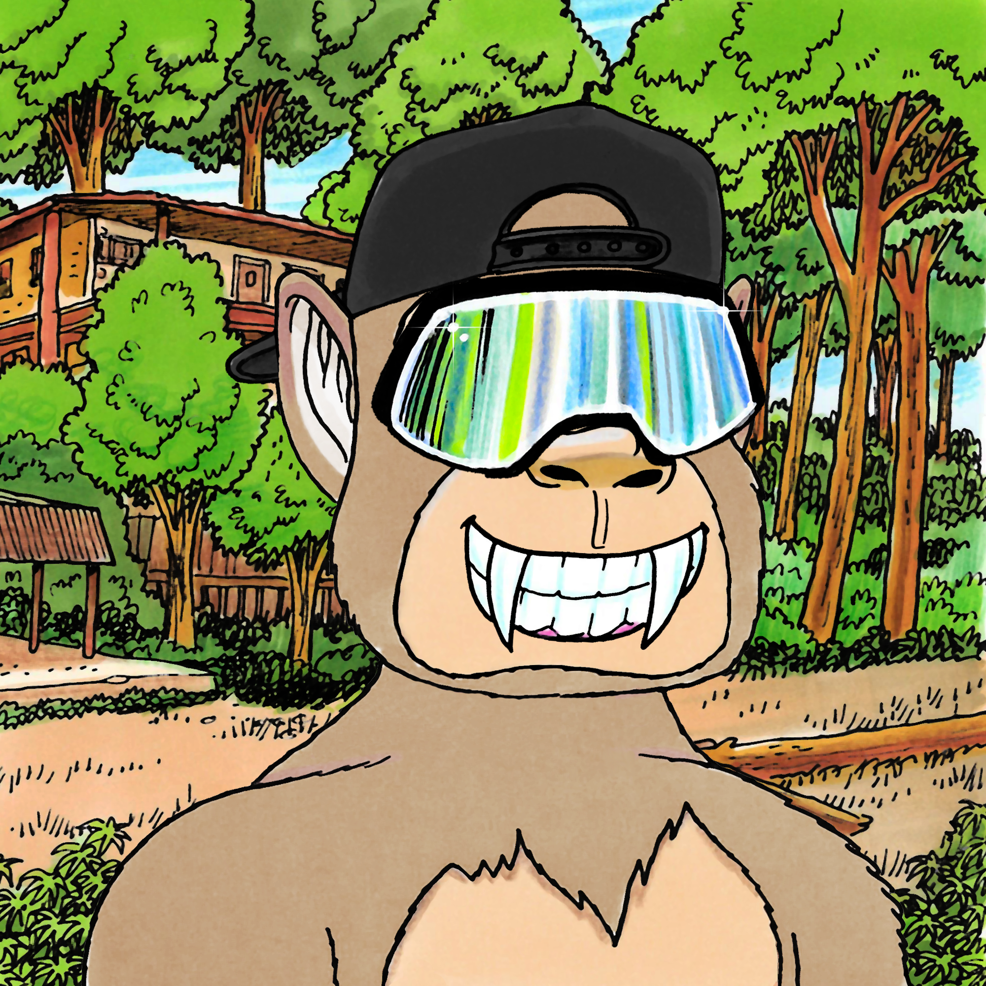 George Trosley - Jungle Freaks - Jungle Freak 1744 - NFT # 1744