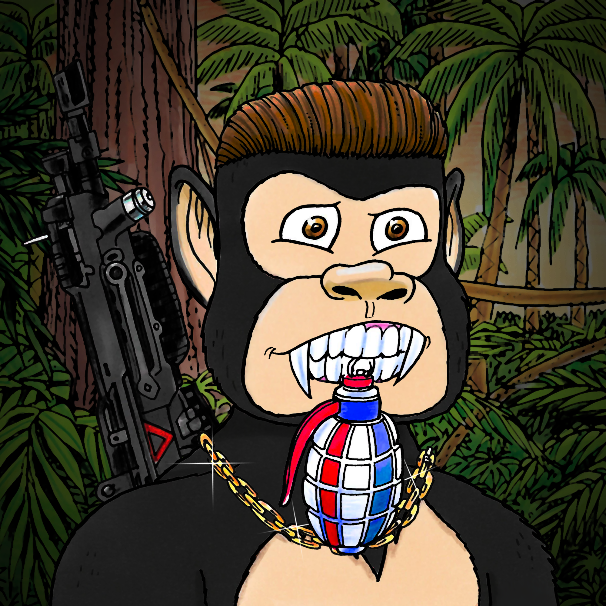 George Trosley - Jungle Freaks - Jungle Freak 1844 - NFT # 1844