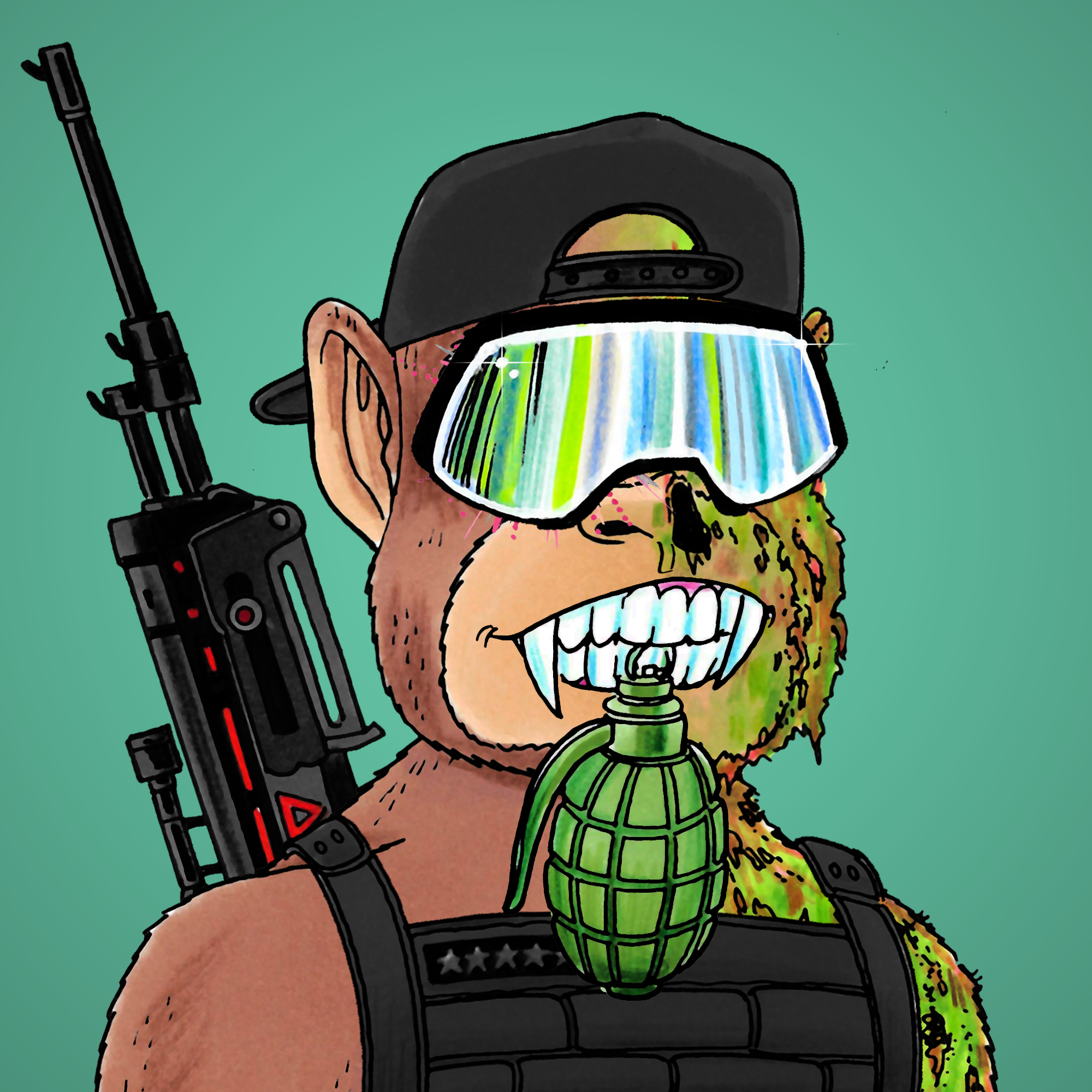 George Trosley - Jungle Freaks - Jungle Freak 2107 - NFT # 2107