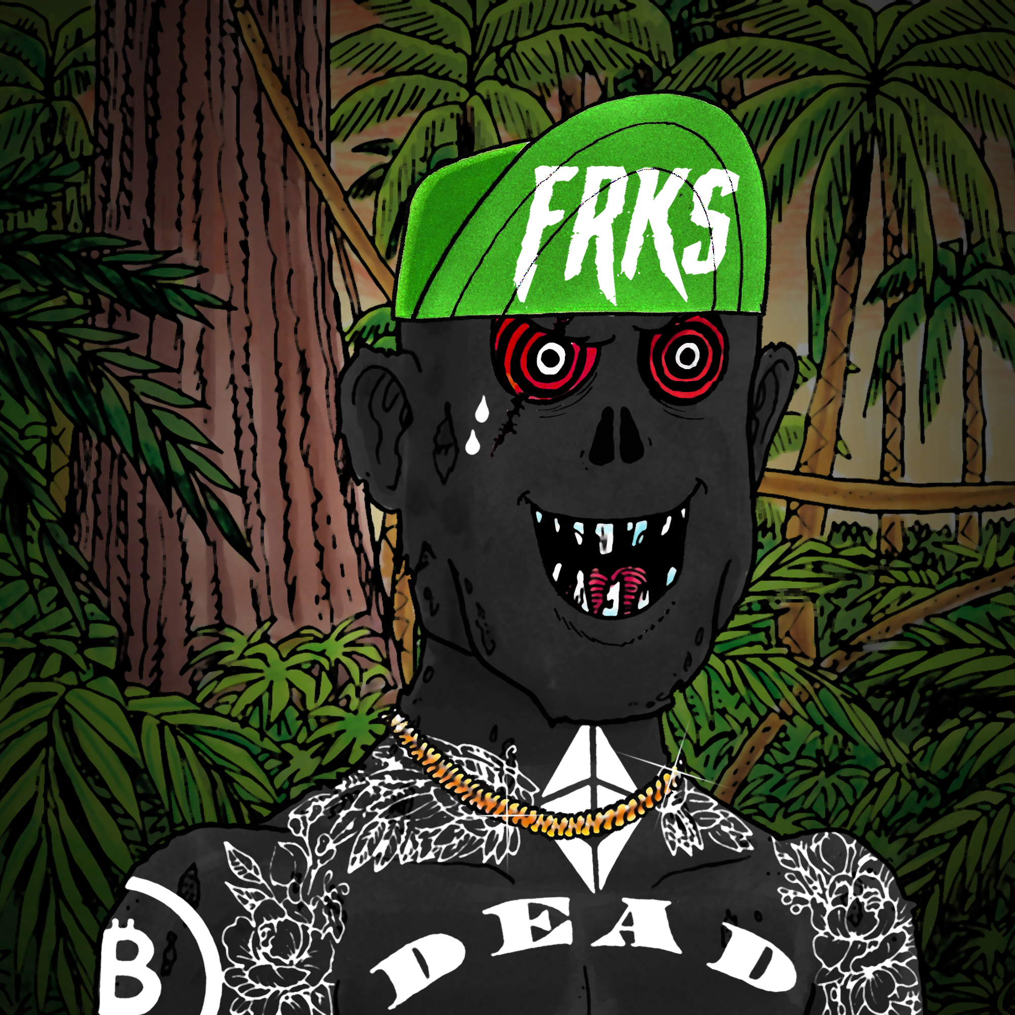 George Trosley - Jungle Freaks - Jungle Freak 2174 - NFT # 2174