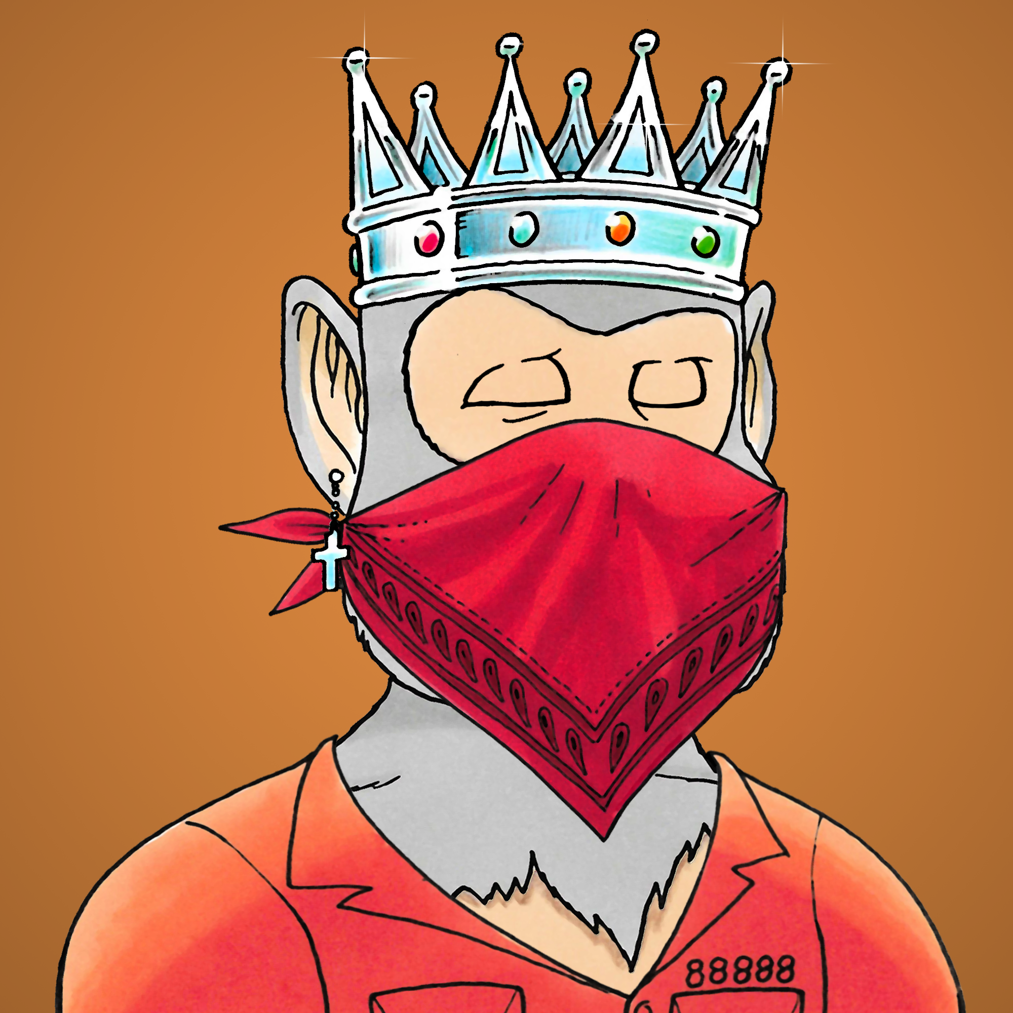 George Trosley - Jungle Freaks - Jungle Freak 2184 - NFT # 2184