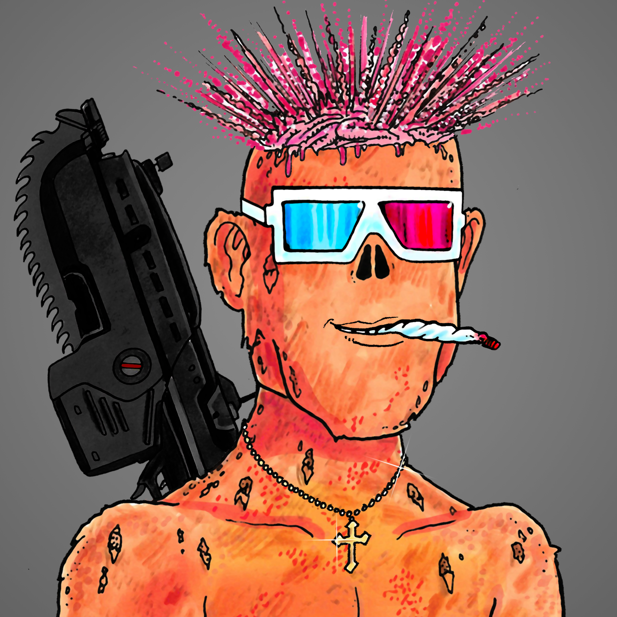 George Trosley - Jungle Freaks - Jungle Freak 2287 - NFT # 2287