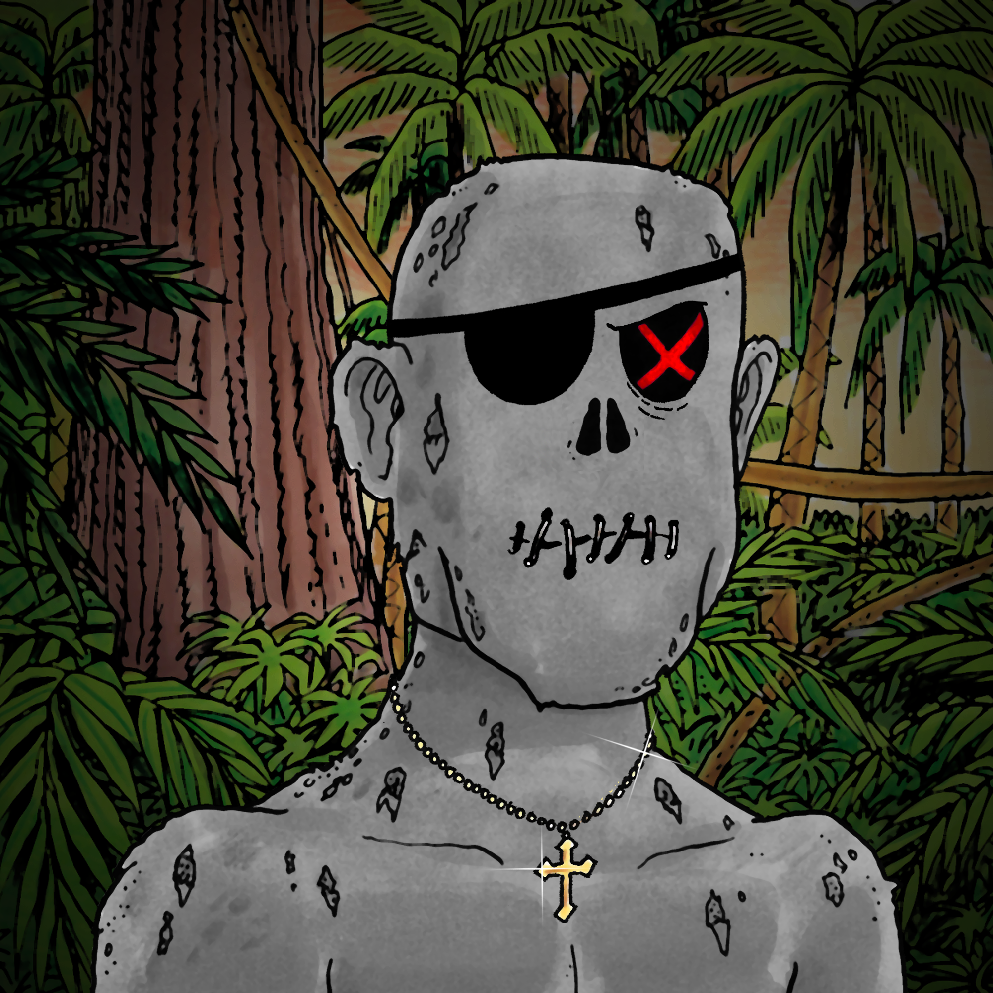 George Trosley - Jungle Freaks - Jungle Freak 2402 - NFT # 2402