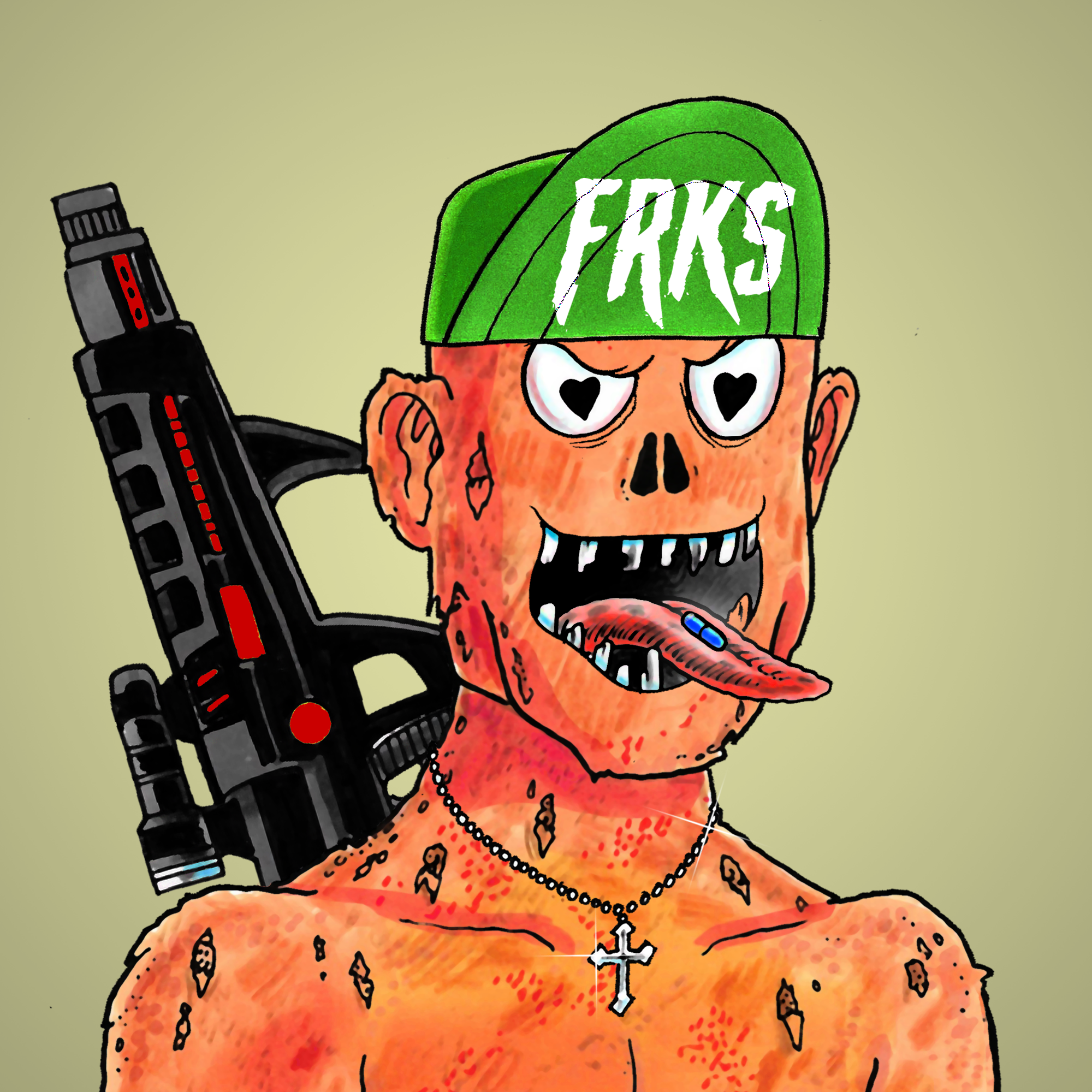 George Trosley - Jungle Freaks - Jungle Freak 2535 - NFT # 2535