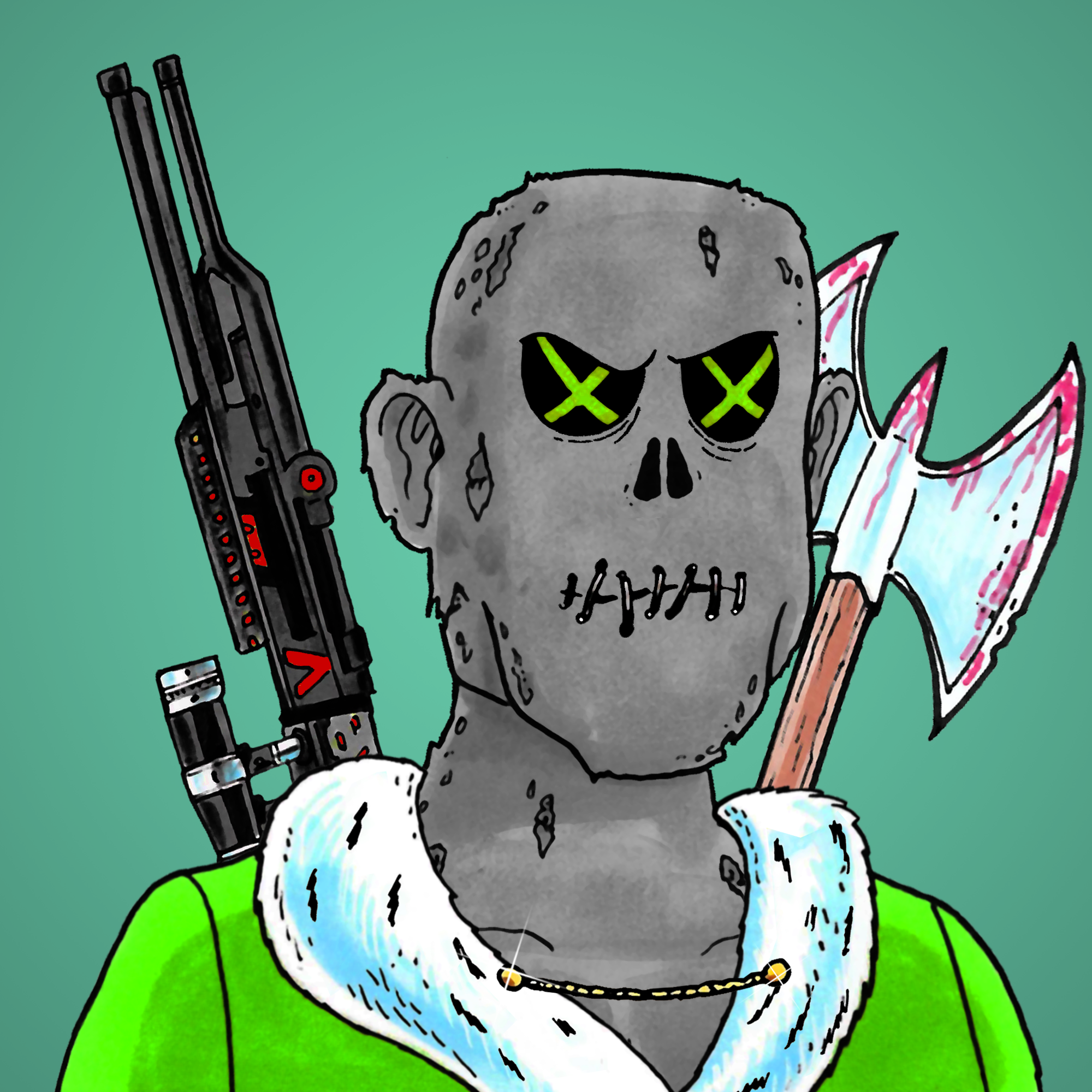 George Trosley - Jungle Freaks - Jungle Freak 2604 - NFT # 2604