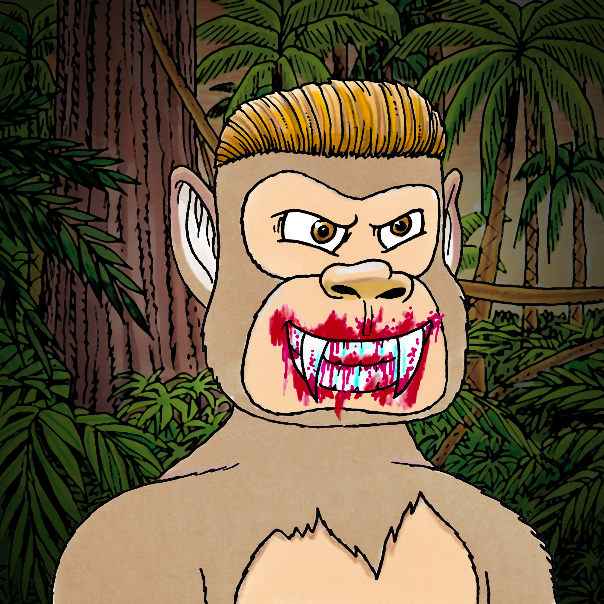 George Trosley - Jungle Freaks - Jungle Freak 2831 - NFT # 2831