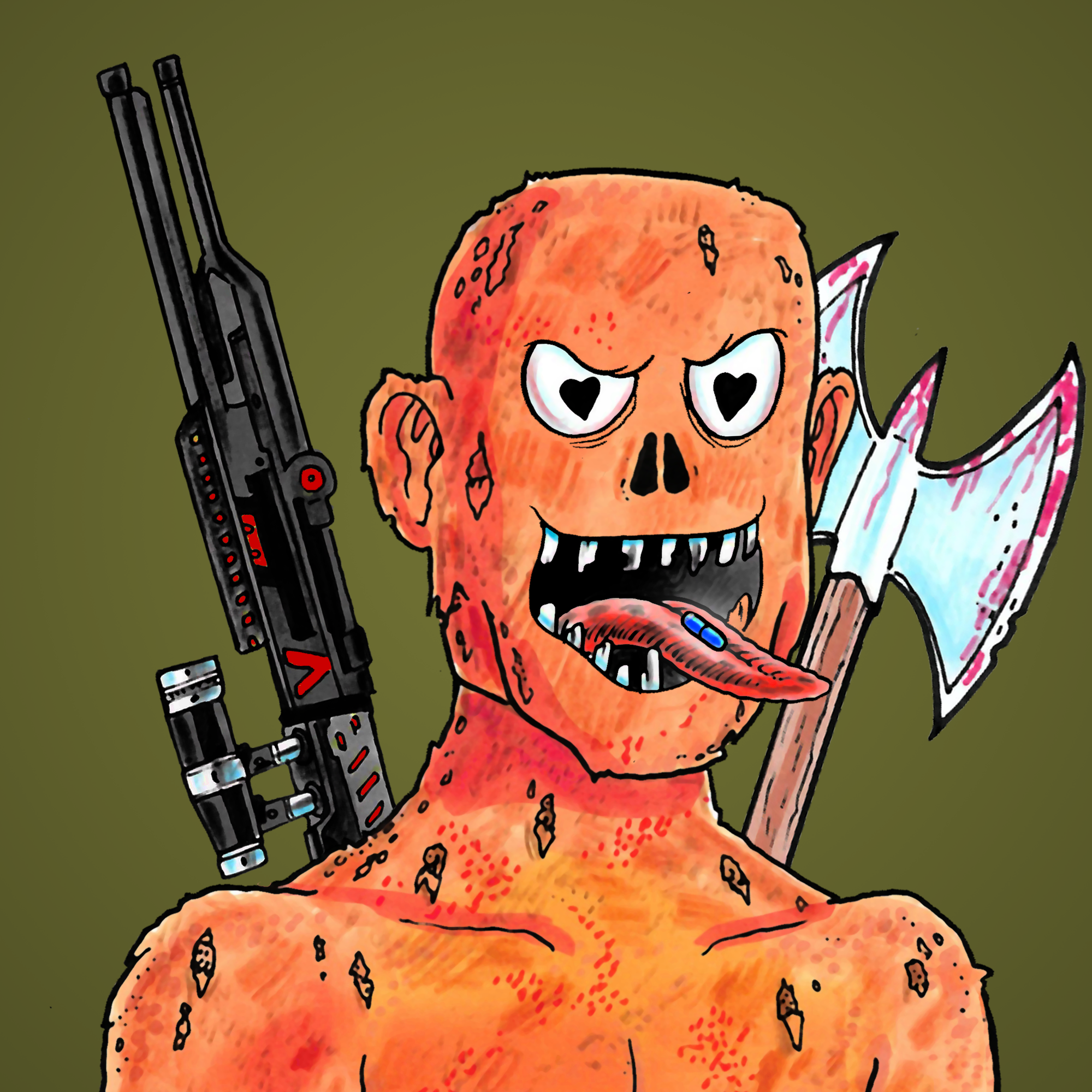 George Trosley - Jungle Freaks - Jungle Freak 3054 - NFT # 3054