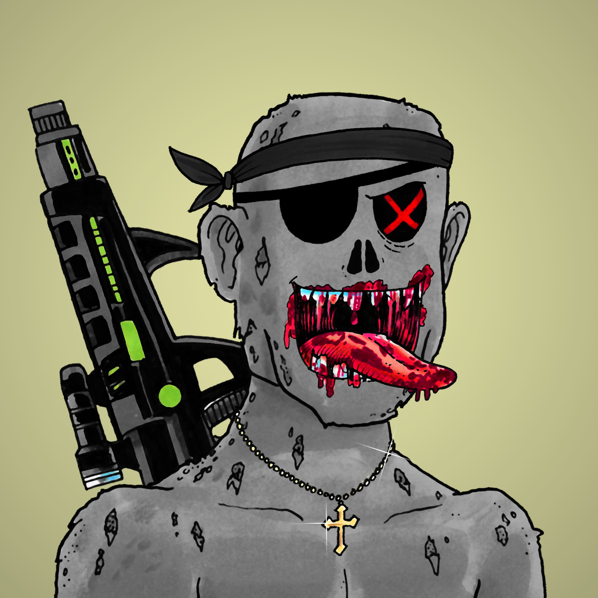 George Trosley - Jungle Freaks - Jungle Freak 3328 - NFT # 3328