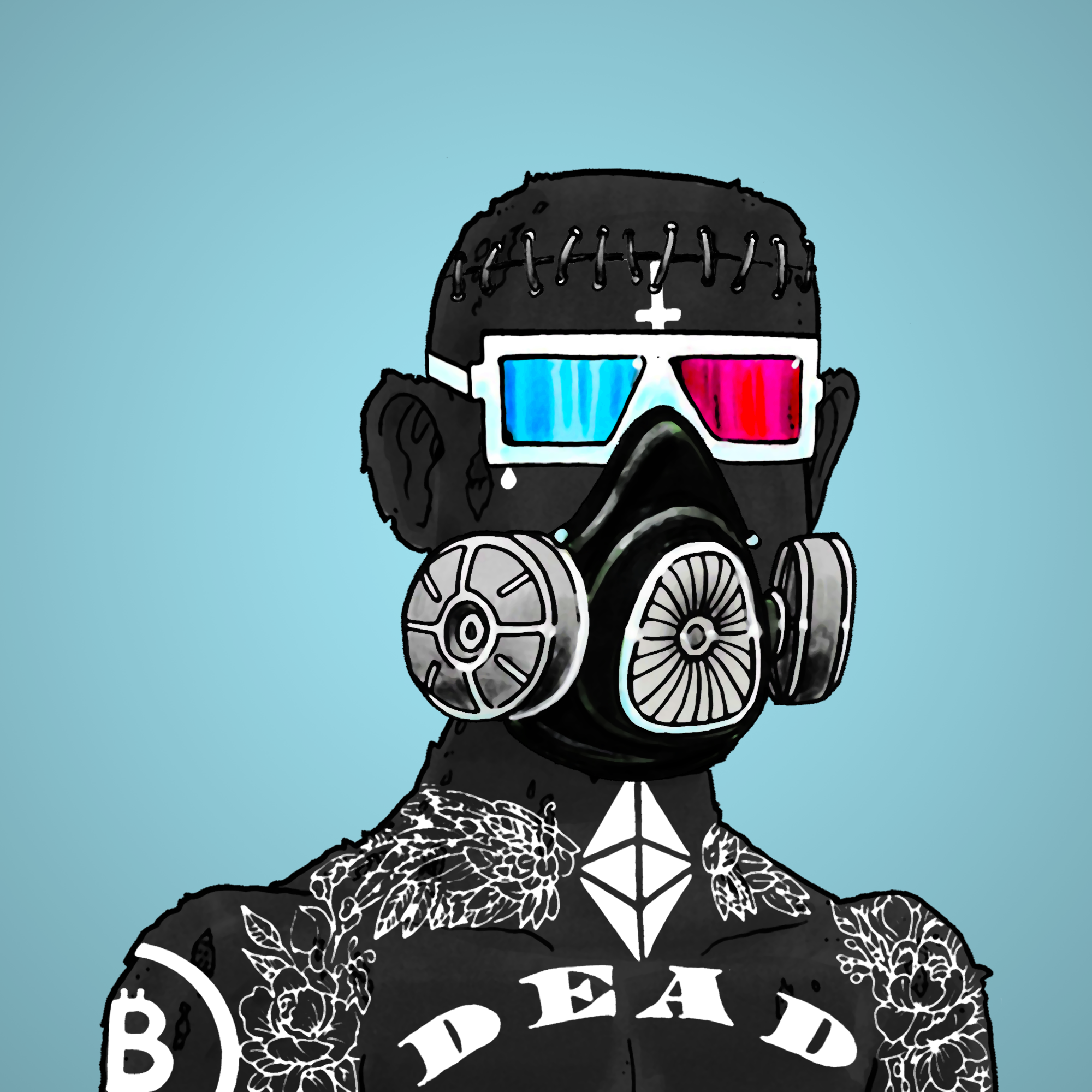 George Trosley - Jungle Freaks - Jungle Freak 3344 - NFT # 3344