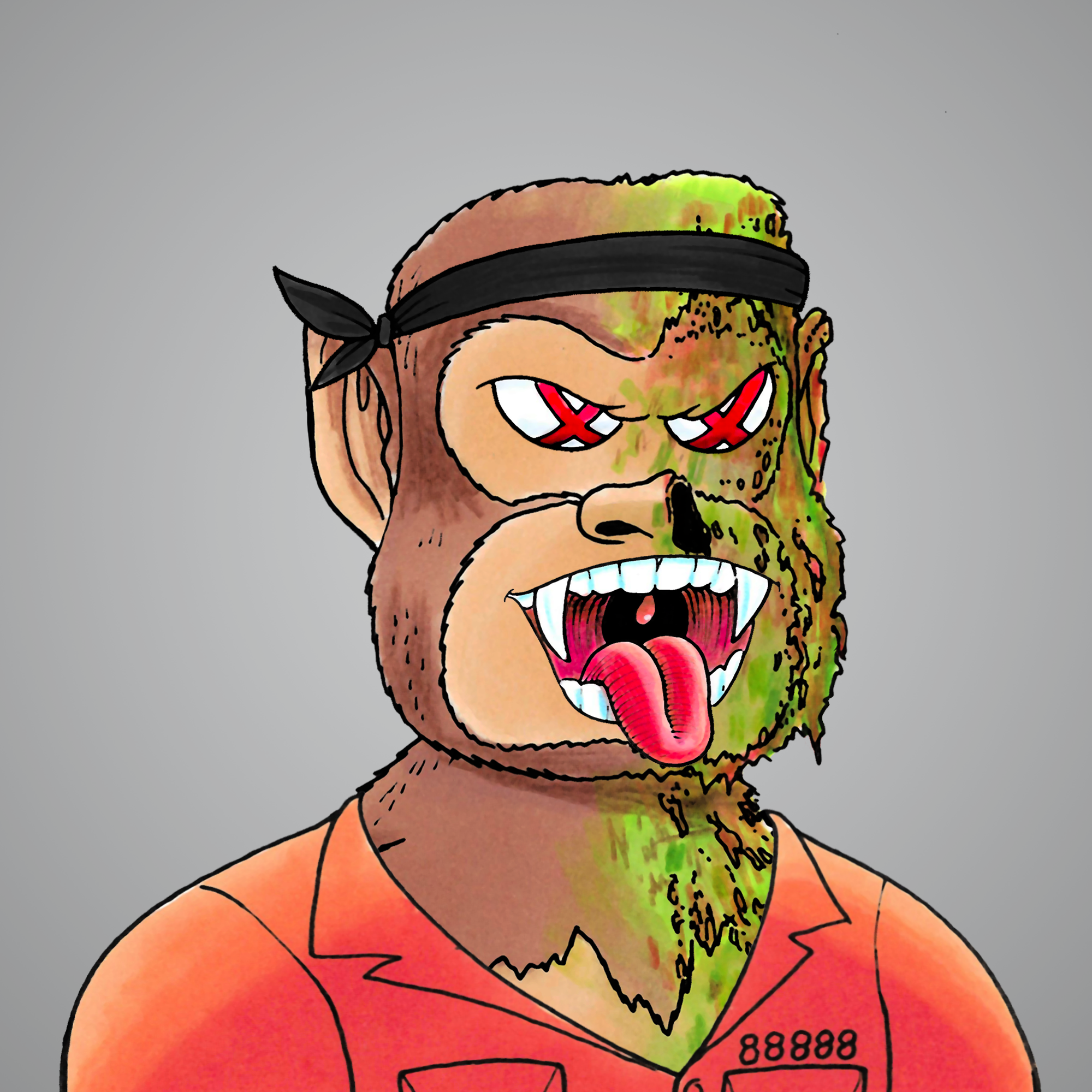 George Trosley - Jungle Freaks - Jungle Freak 3398 - NFT # 3398