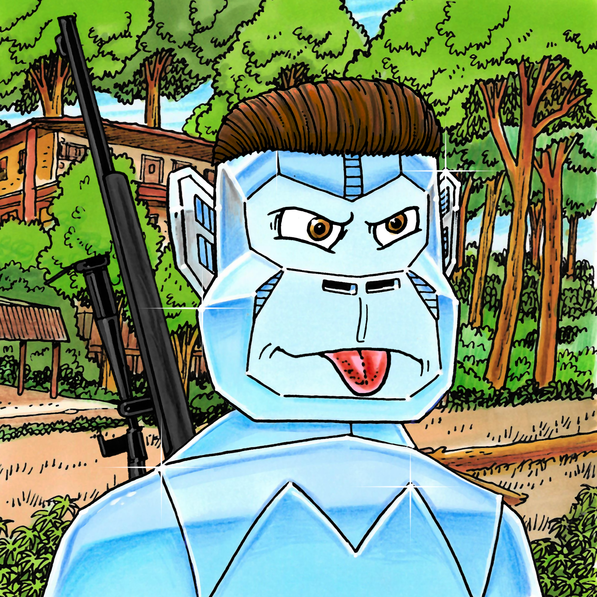 George Trosley - Jungle Freaks - Jungle Freak 3412 - NFT # 3412