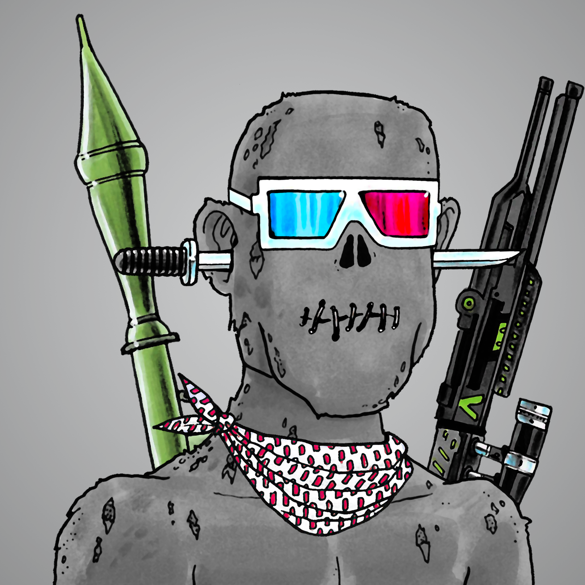 George Trosley - Jungle Freaks - Jungle Freak 3430 - NFT # 3430